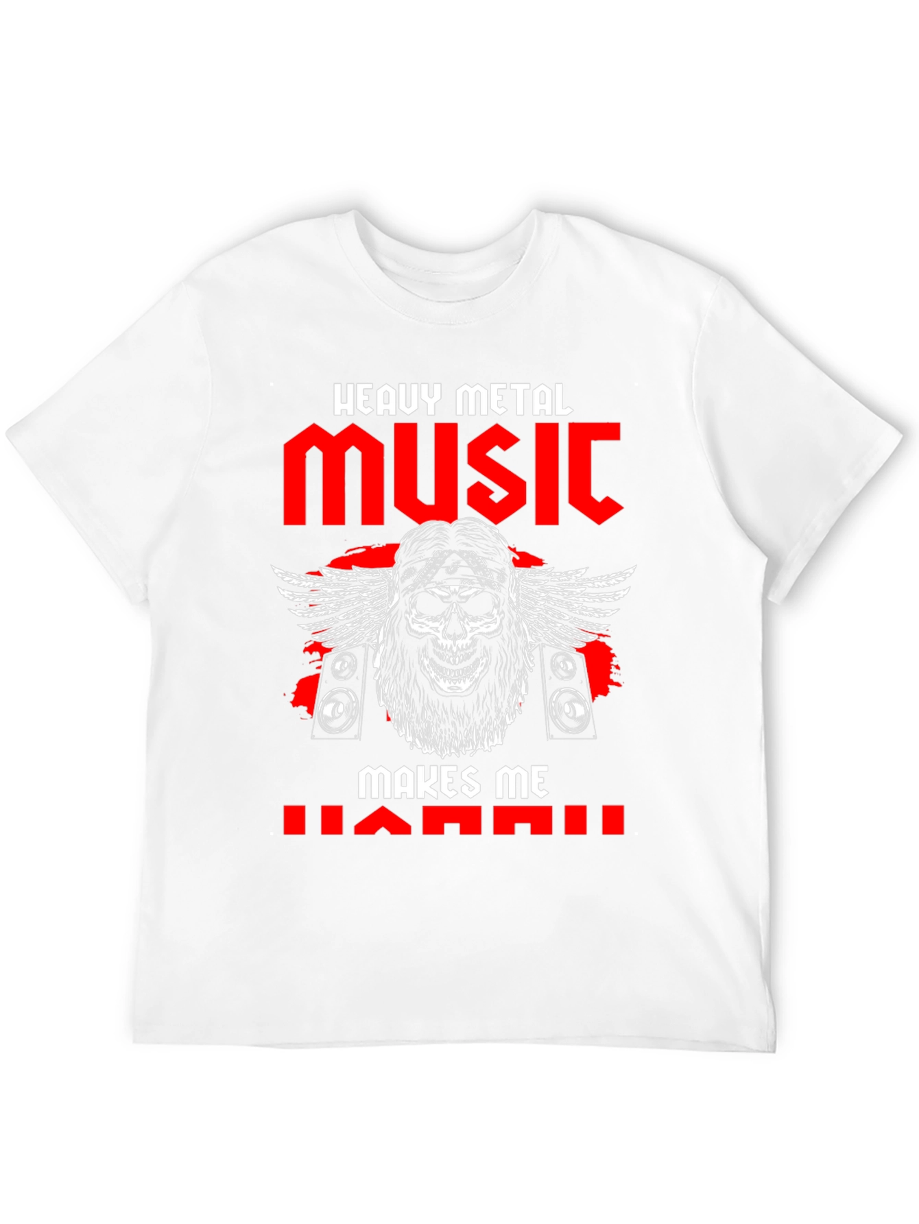 Heavy Metal Music Skull Graphic T-Shirt