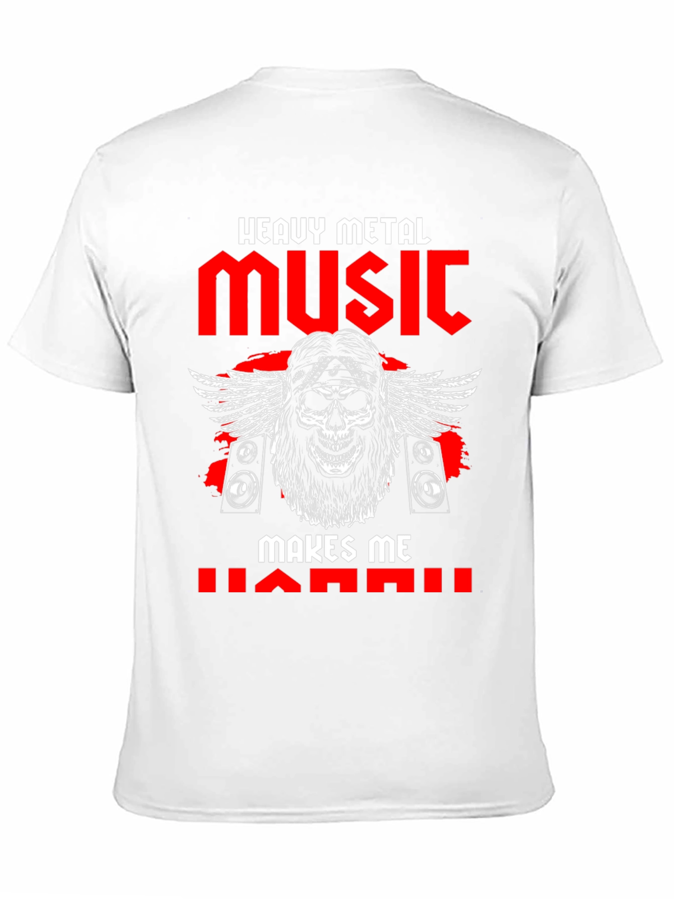 Heavy Metal Music Skull Graphic T-Shirt