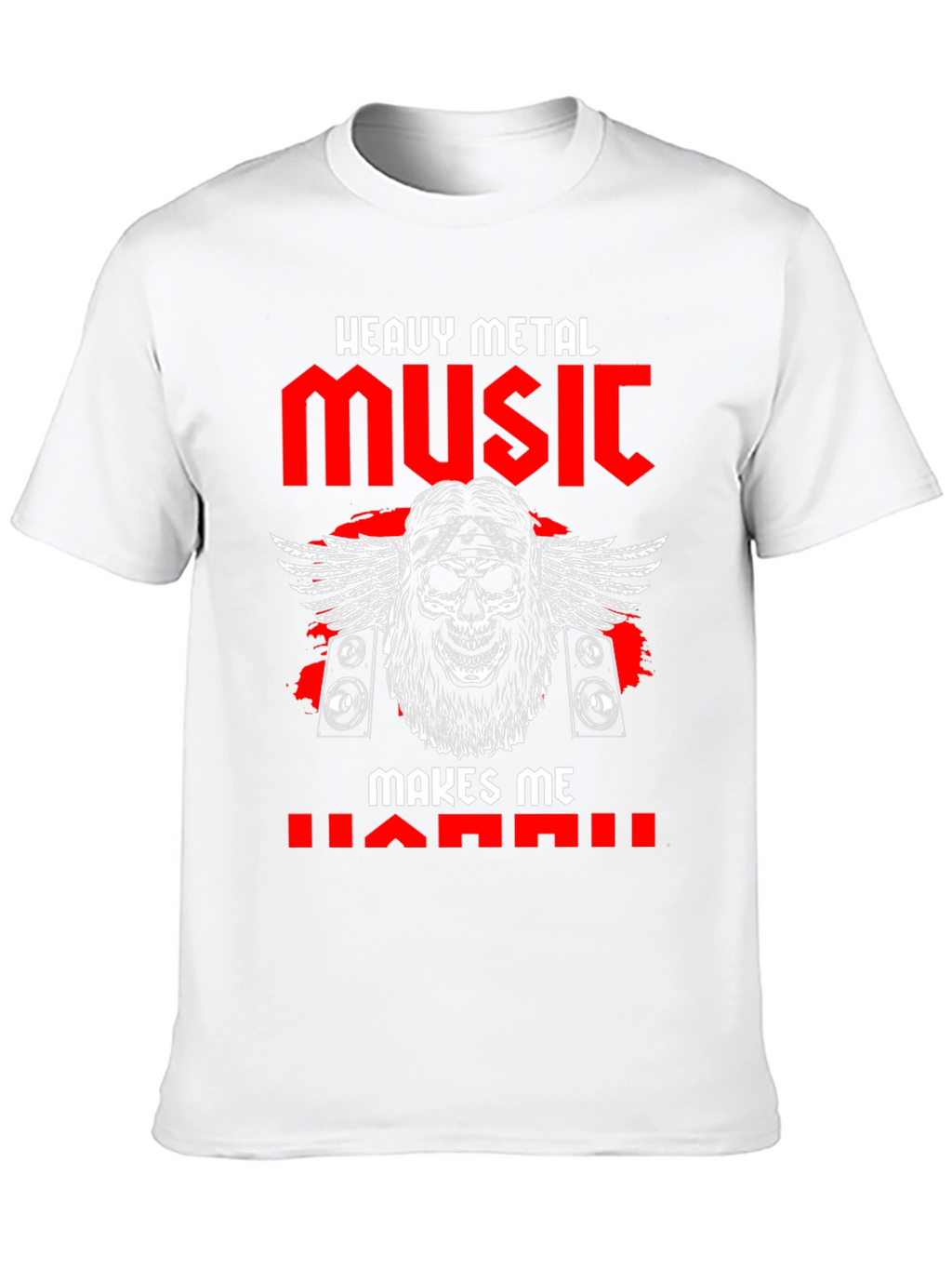 Heavy Metal Music Skull Graphic T-Shirt