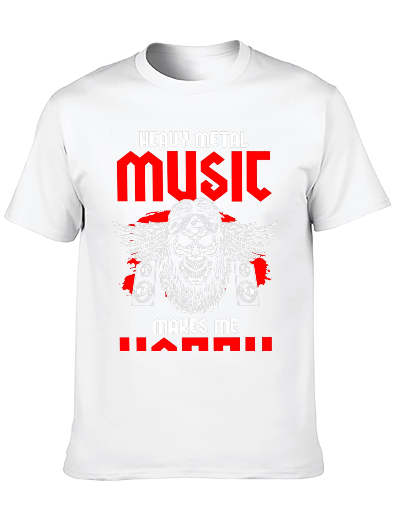 Heavy Metal Music Skull Graphic T-Shirt