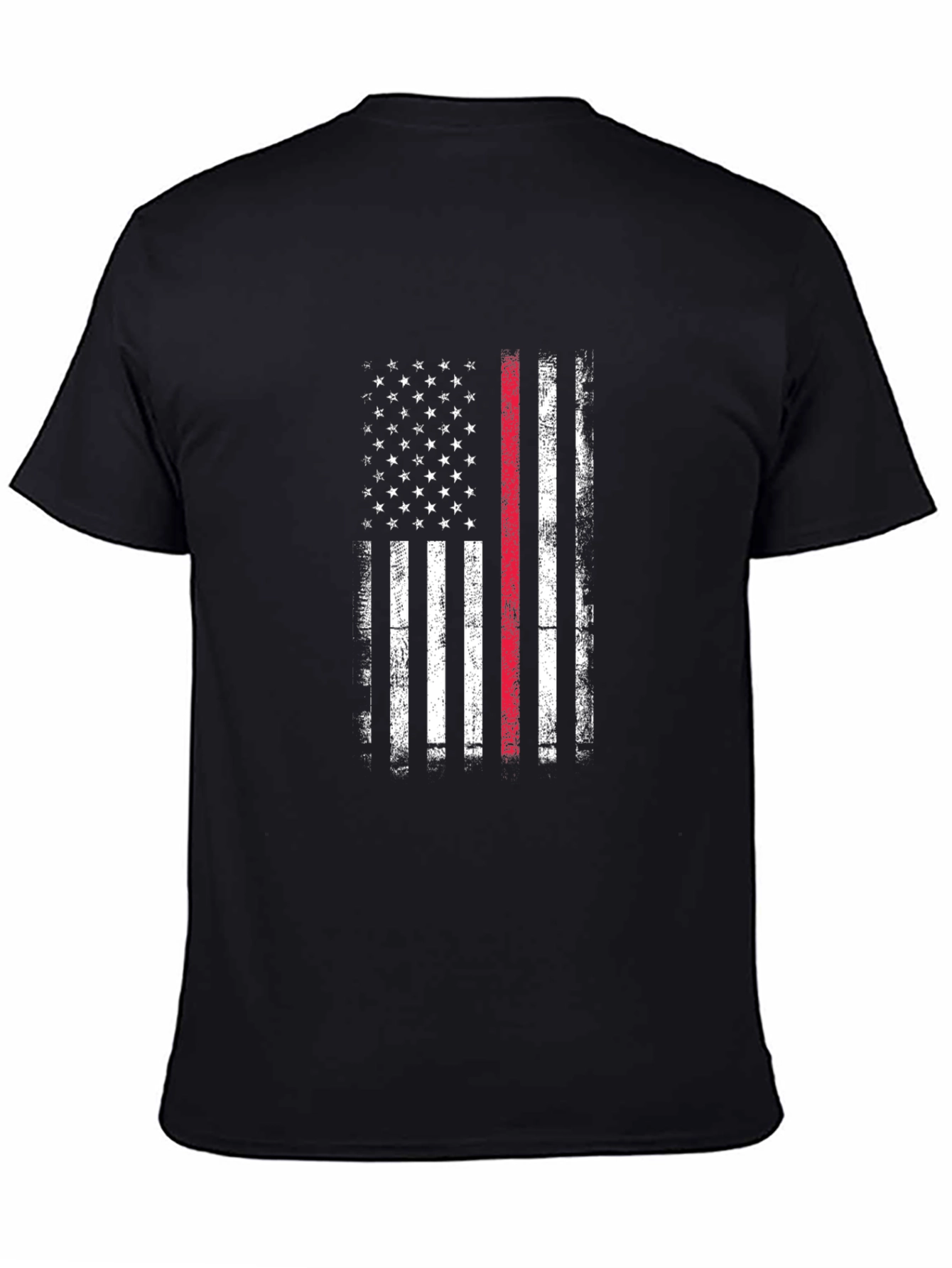 Thin Red Line Flag Graphic T-Shirt - Firefighter Support