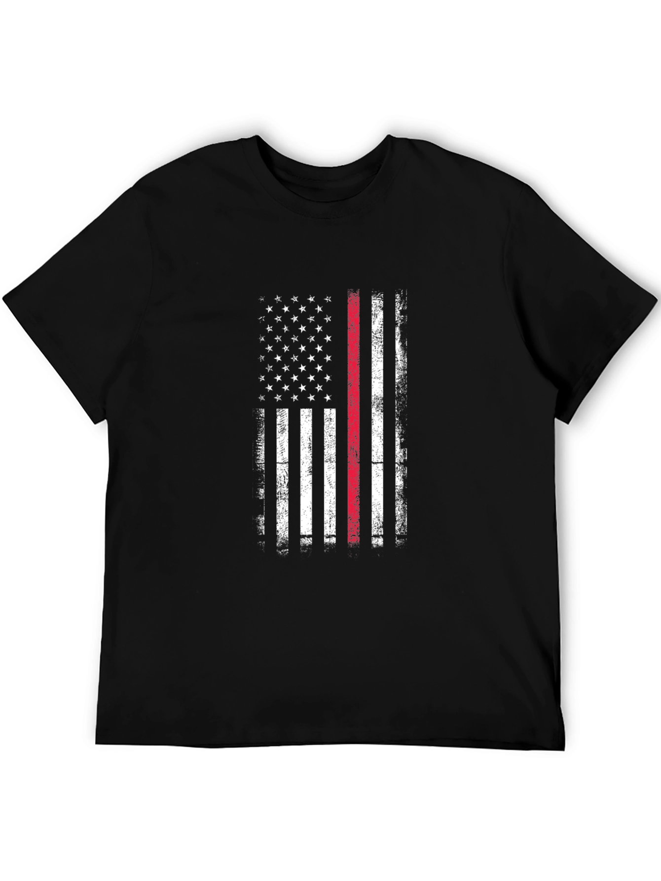 Thin Red Line Flag Graphic T-Shirt - Firefighter Support