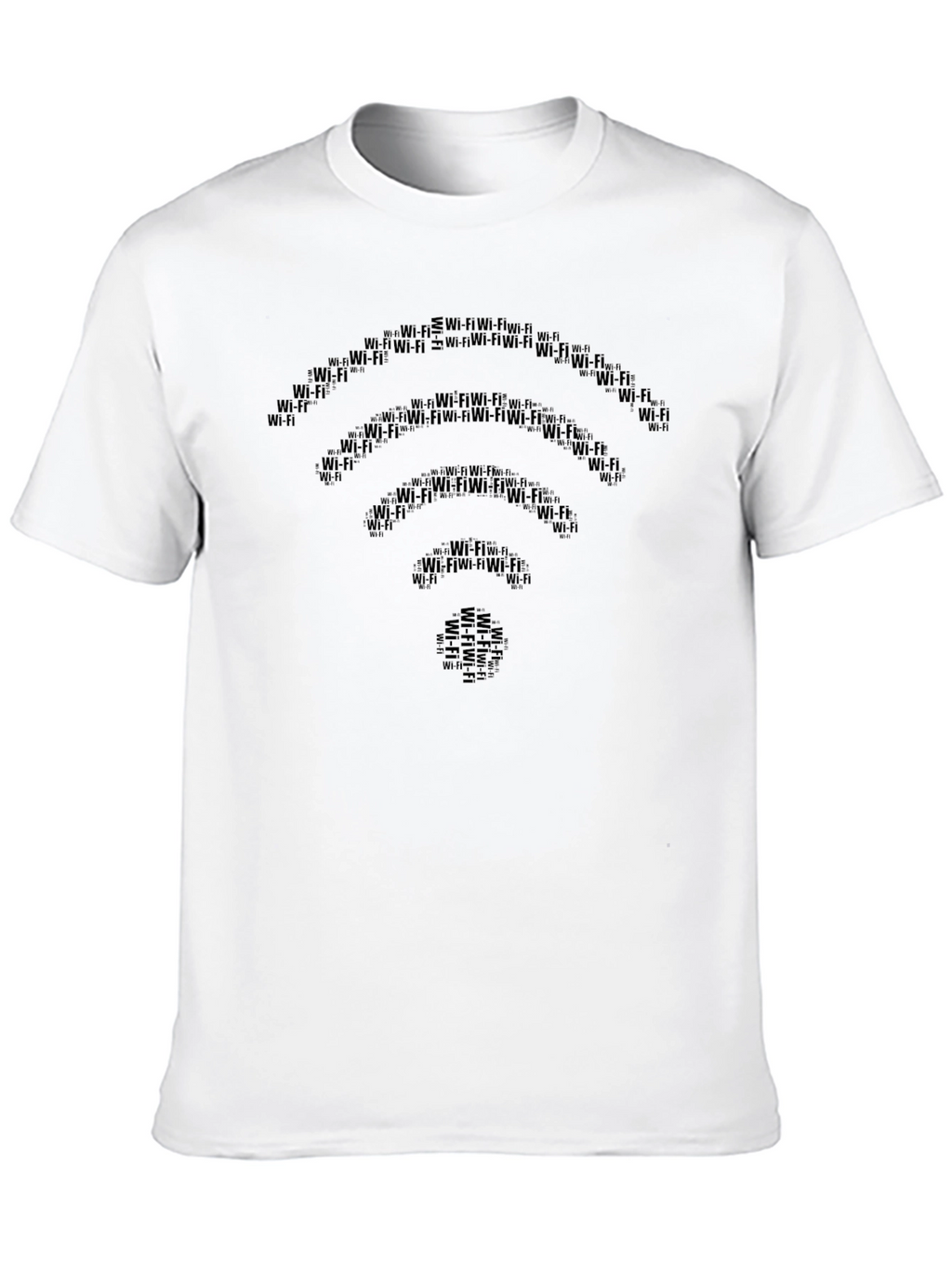 Wi-Fi Signal Graphic Black T-Shirt
