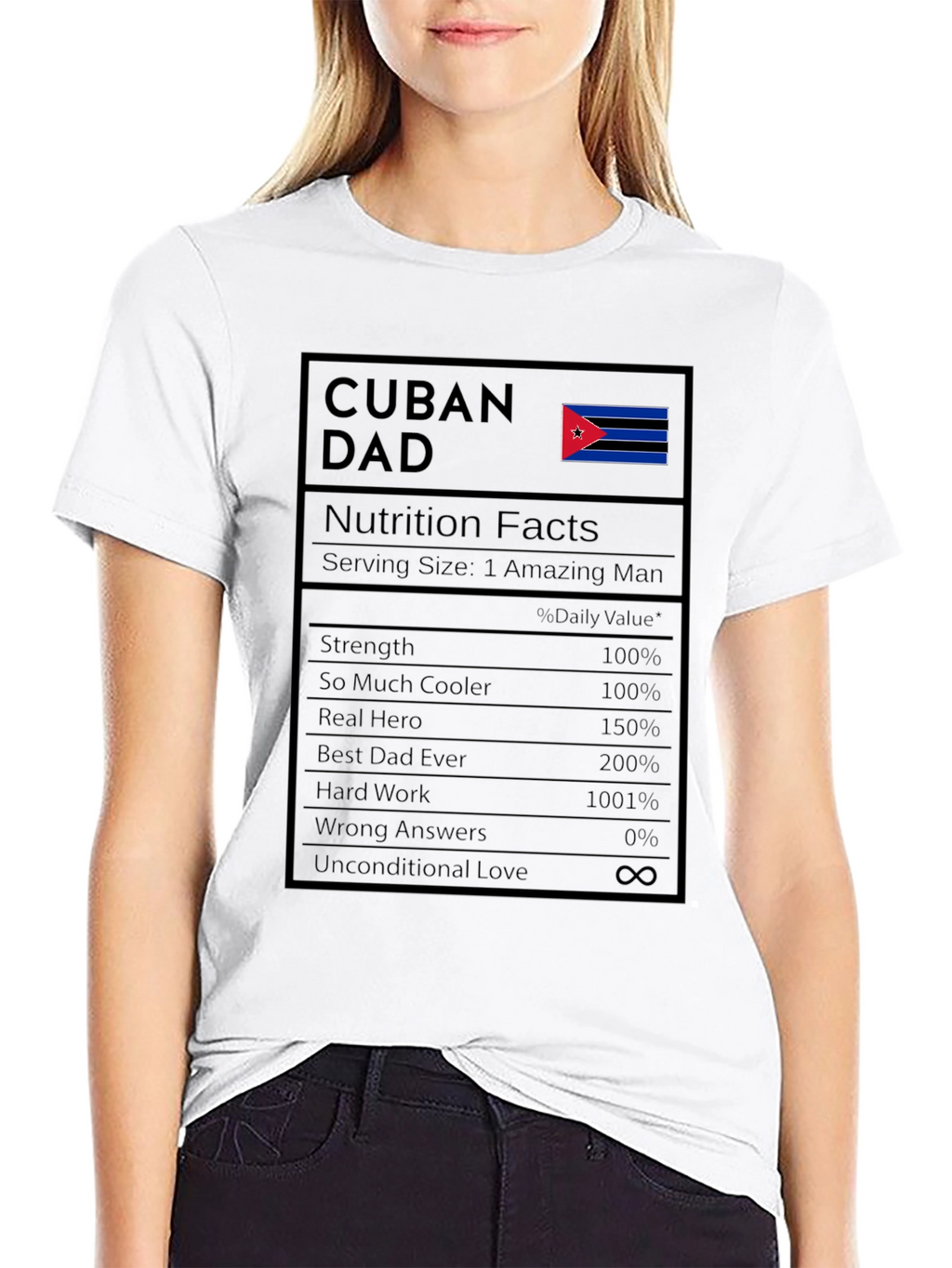 Cuban Dad Nutrition Facts T-Shirt