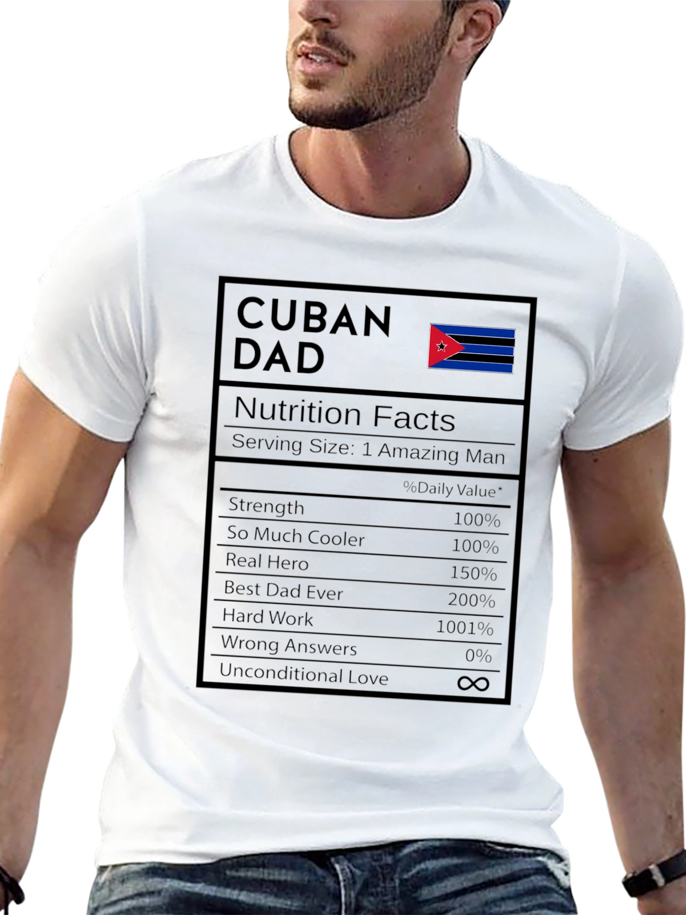 Cuban Dad Nutrition Facts T-Shirt