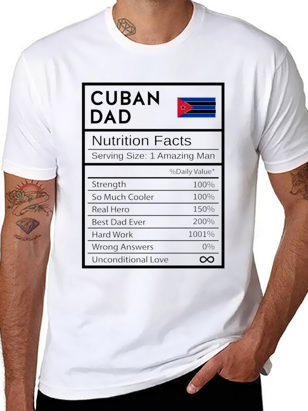 Cuban Dad Nutrition Facts T-Shirt