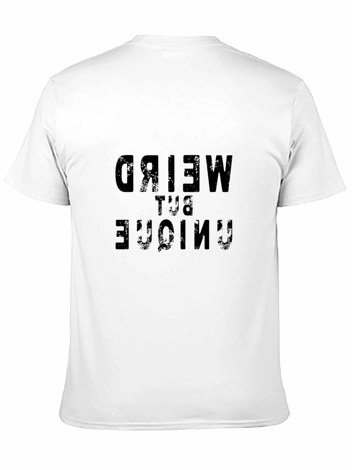 Weird But Unique Graphic Tee - Black Cotton T-Shirt