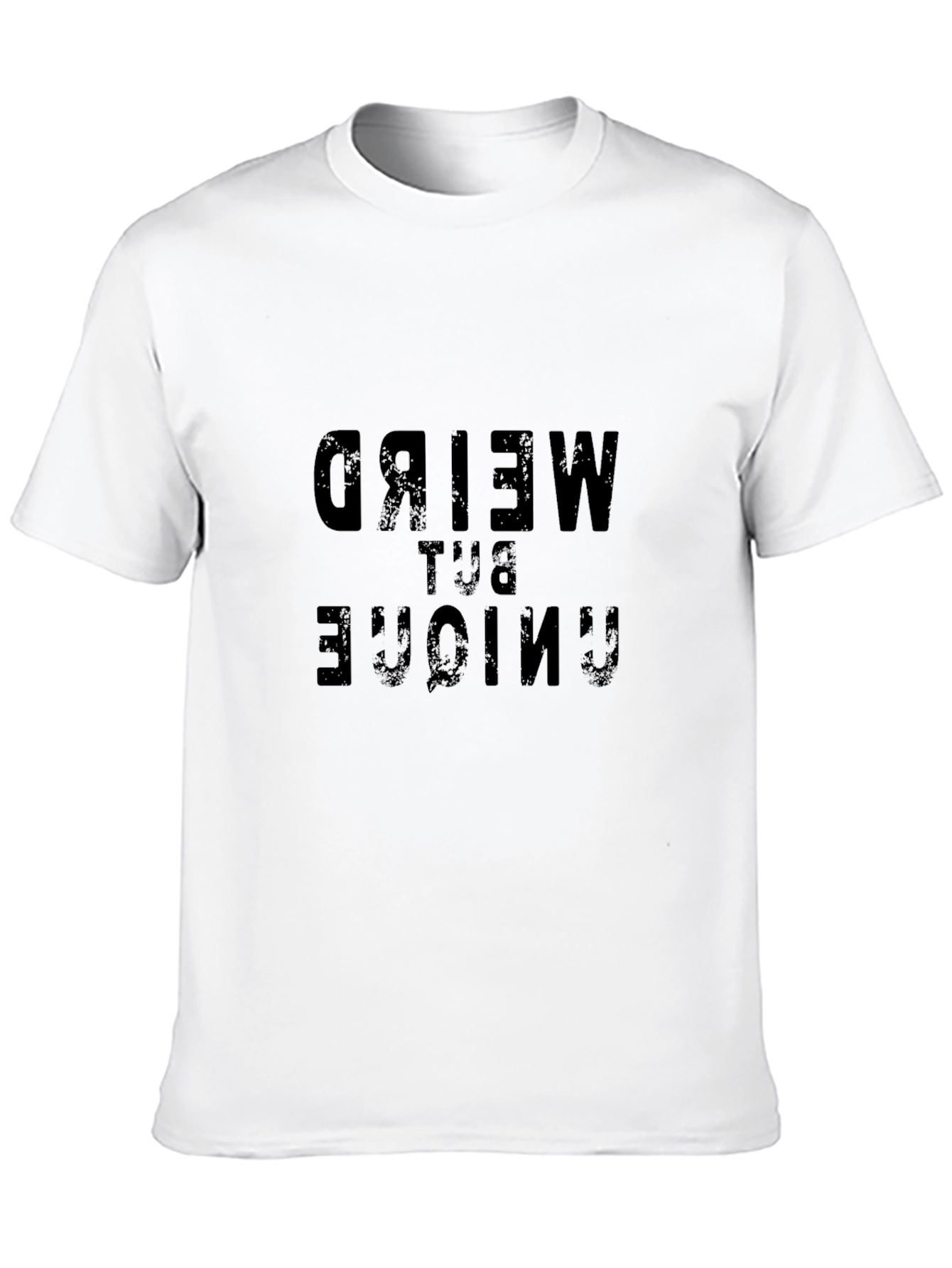 Weird But Unique Graphic Tee - Black Cotton T-Shirt