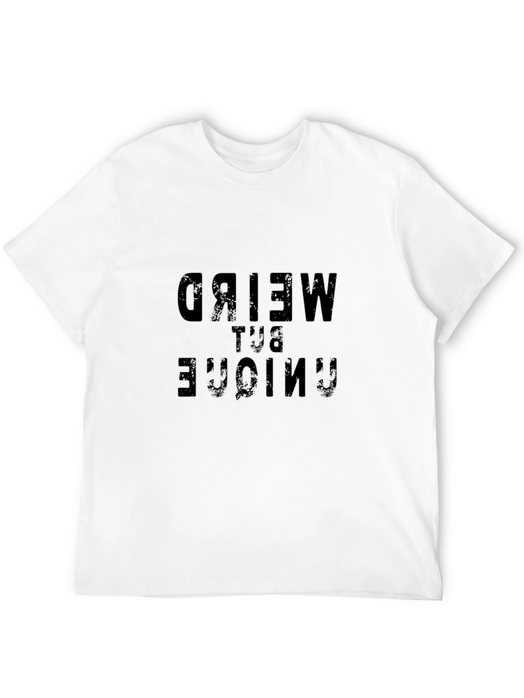 Weird But Unique Graphic Tee - Black Cotton T-Shirt