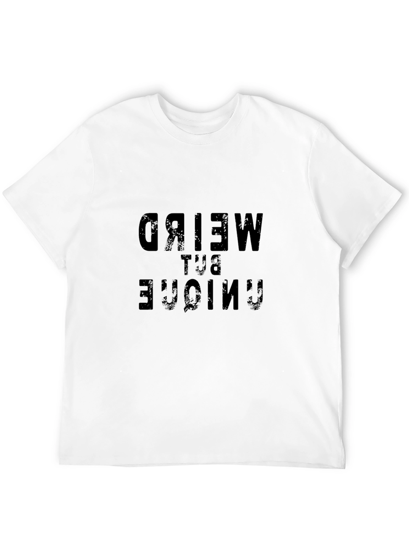 Weird But Unique Graphic Tee - Black Cotton T-Shirt