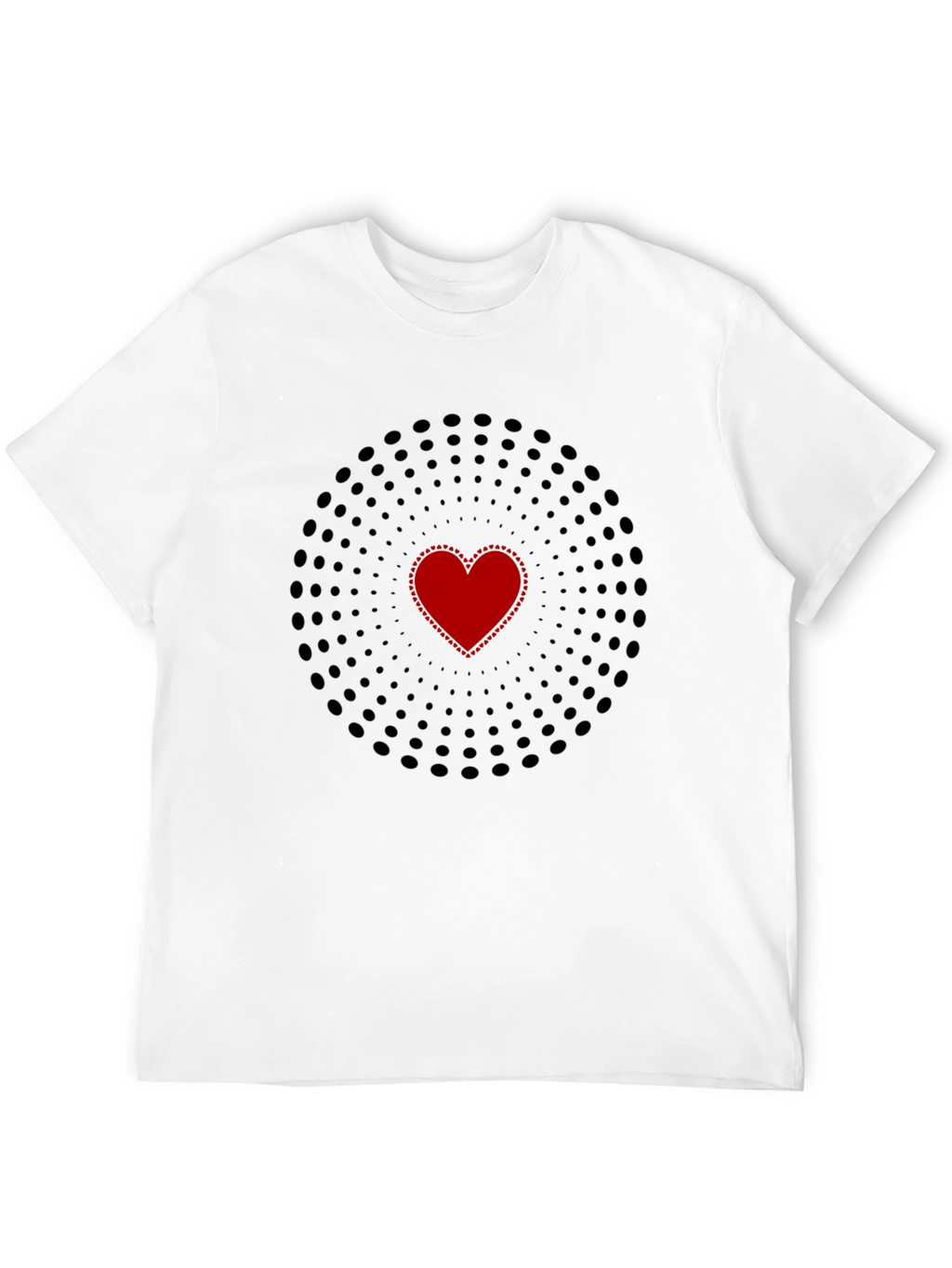 Heart Circle Black T-Shirt