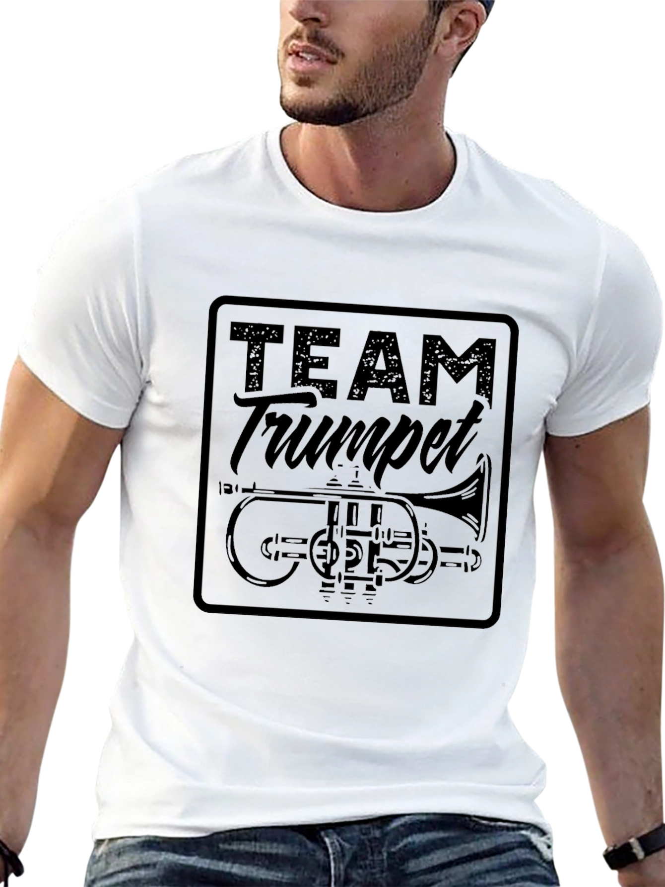 Team Trumpet T-Shirt Music Instrument Band Tee