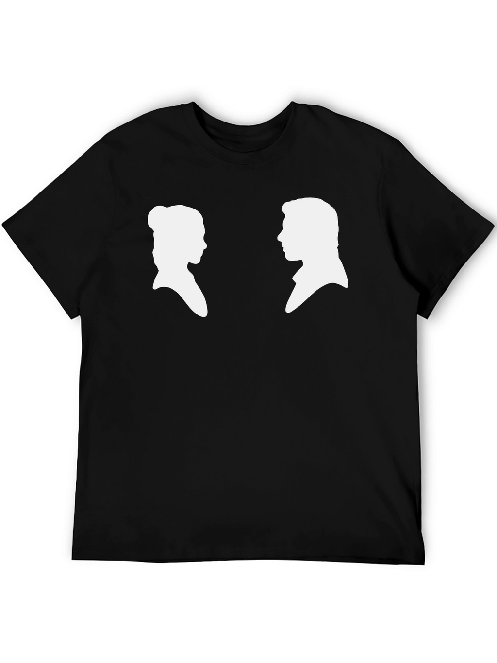 Silhouette Couple Graphic Tee - Black