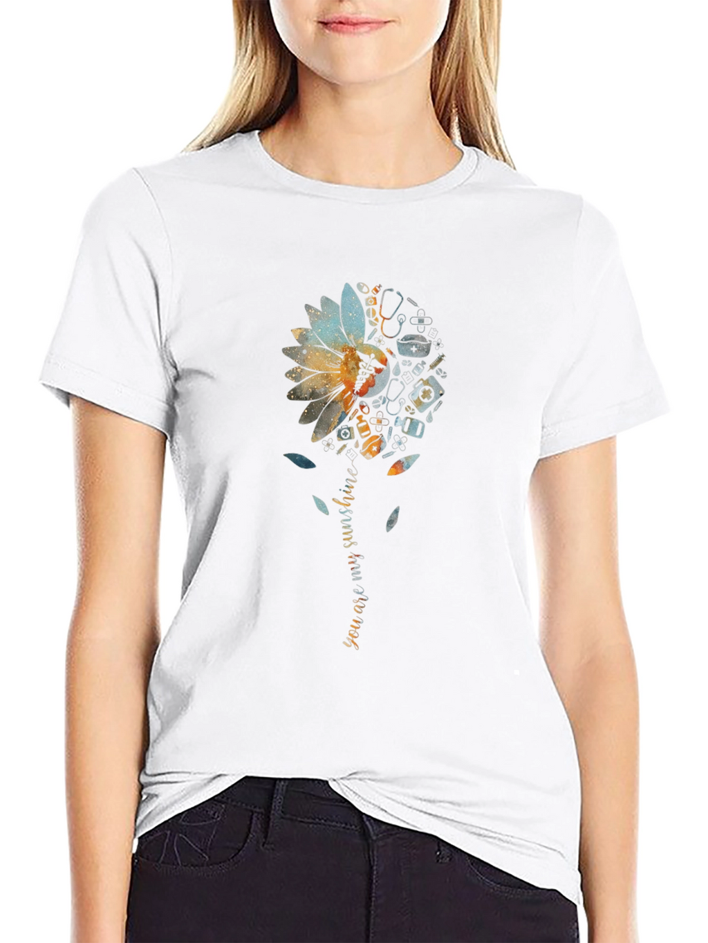 Nurse Sunflower T-Shirt - You are my Sunshine