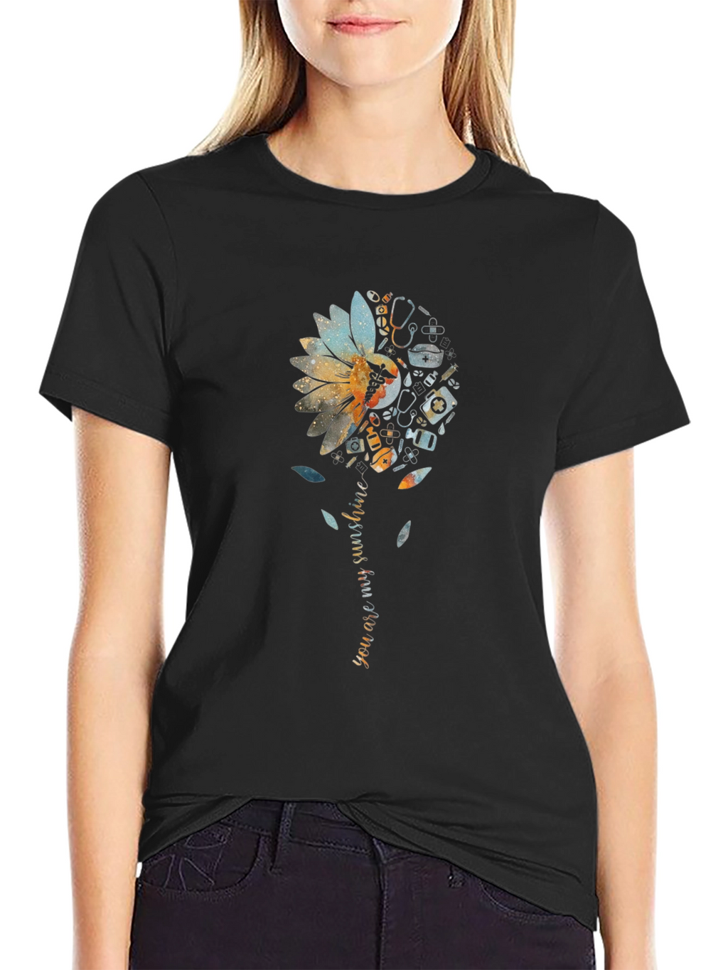 Nurse Sunflower T-Shirt - You are my Sunshine
