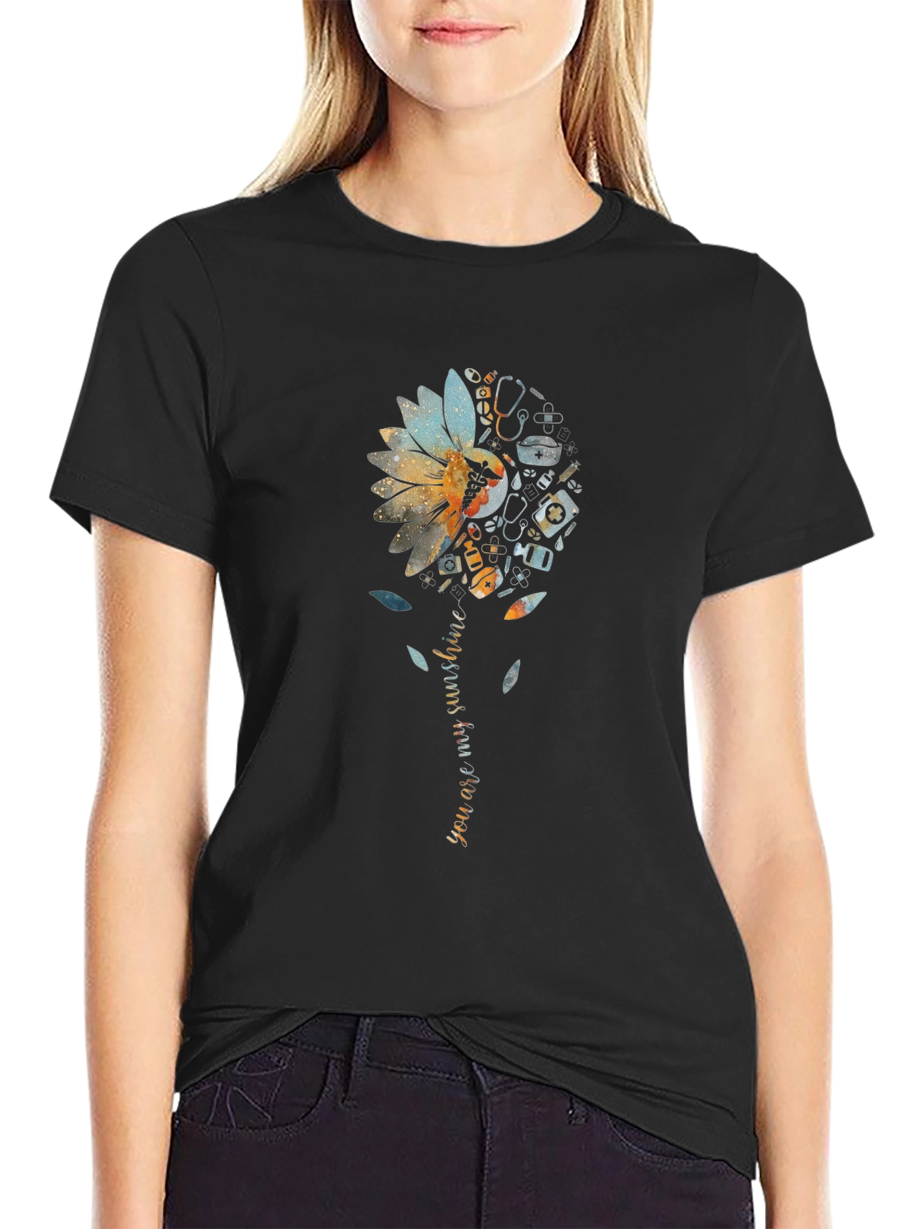 Nurse Sunflower T-Shirt - You are my Sunshine