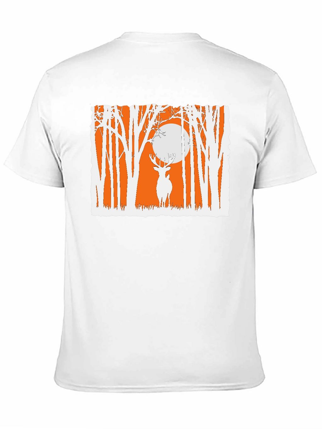 Deer in Forest Graphic T-Shirt - Black