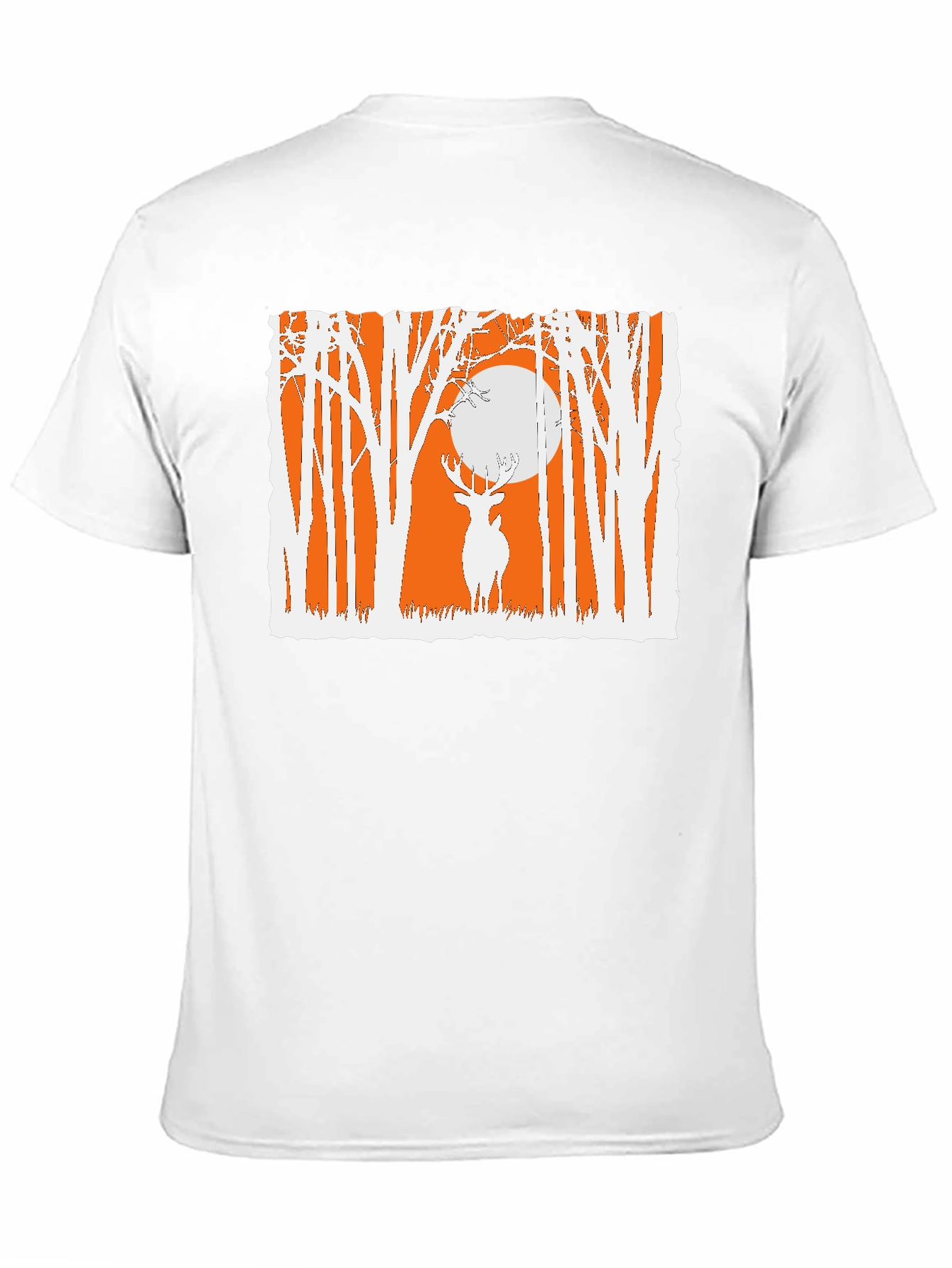 Deer in Forest Graphic T-Shirt - Black