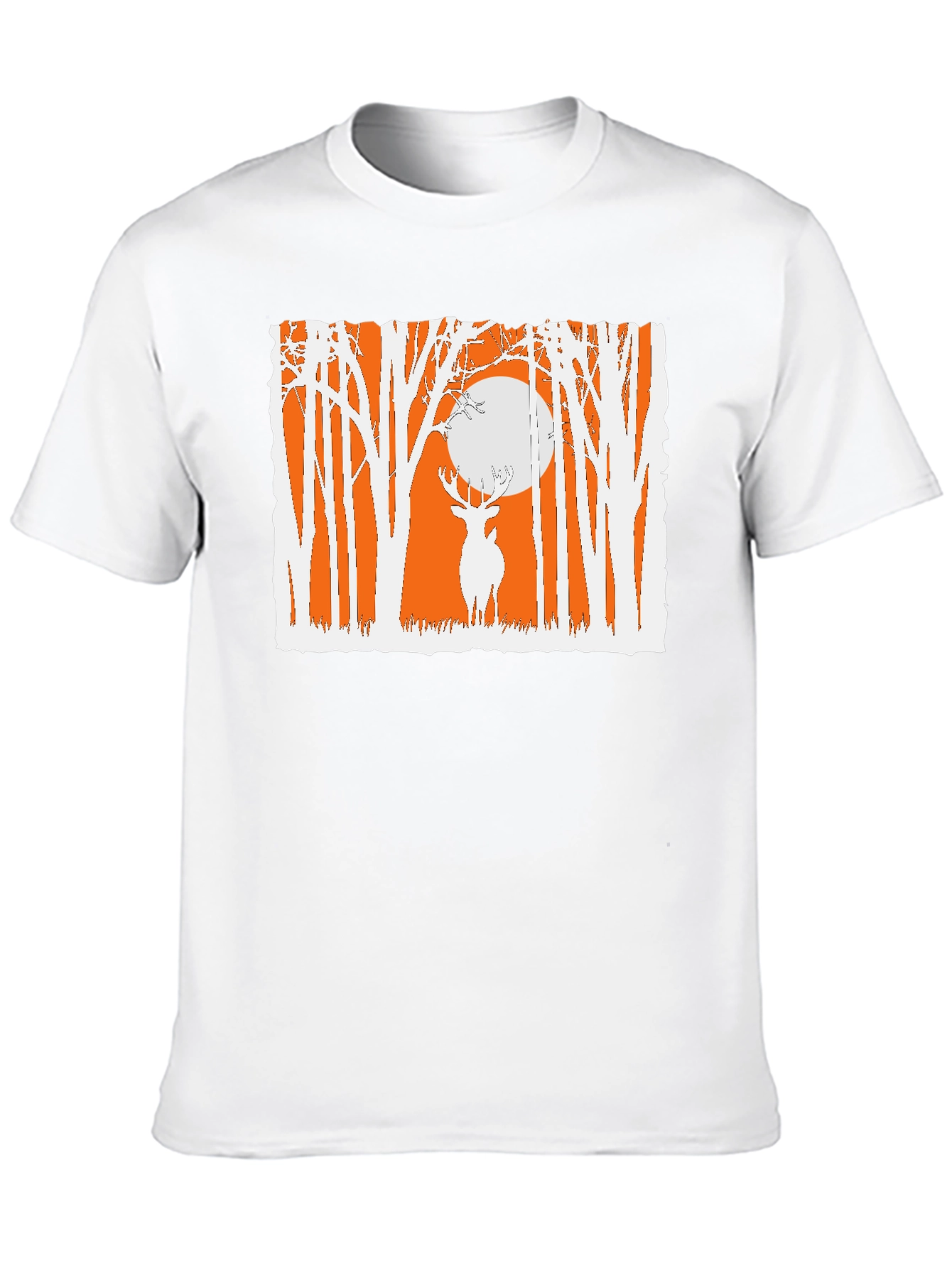 Deer in Forest Graphic T-Shirt - Black