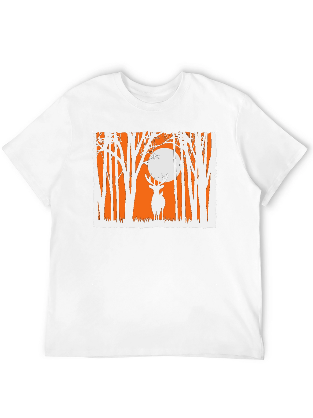Deer in Forest Graphic T-Shirt - Black