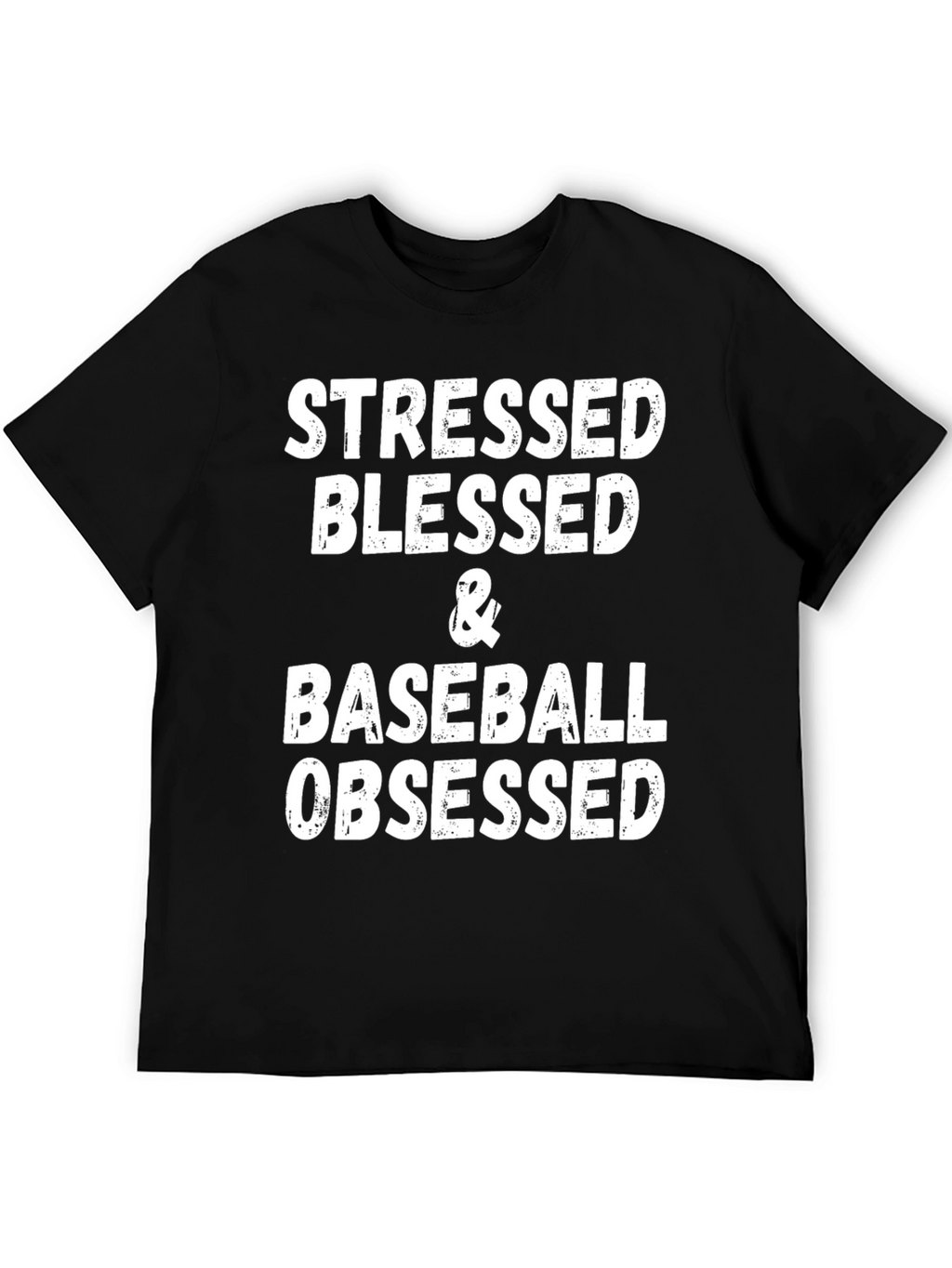 Stressed Blessed Baseball Obsessed Graphic Tee