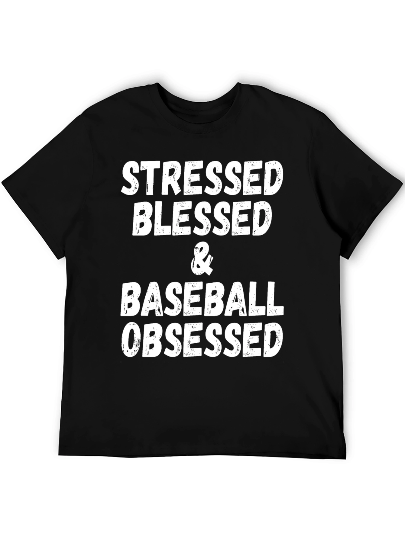 Stressed Blessed Baseball Obsessed Graphic Tee