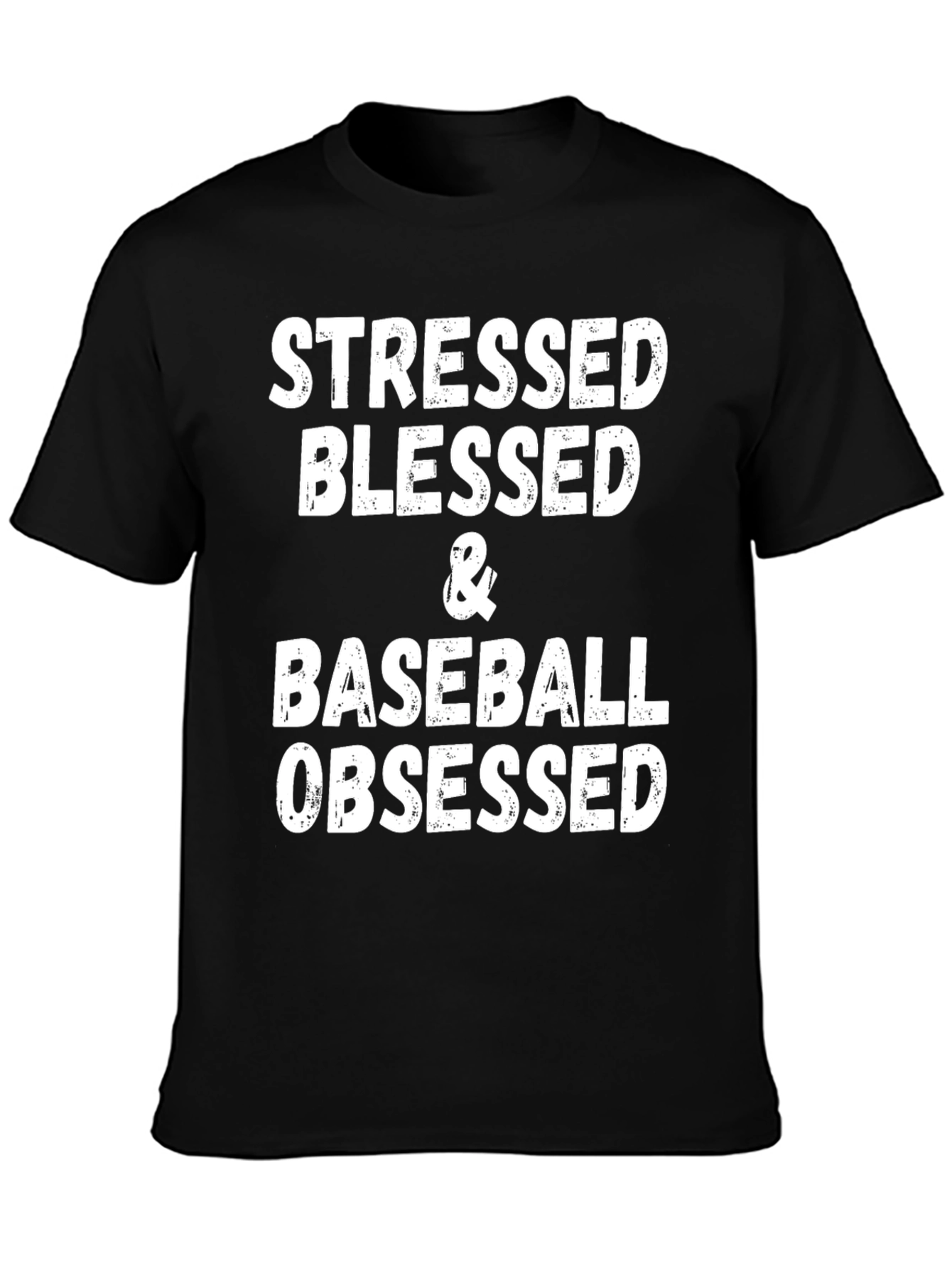 Stressed Blessed Baseball Obsessed Graphic Tee