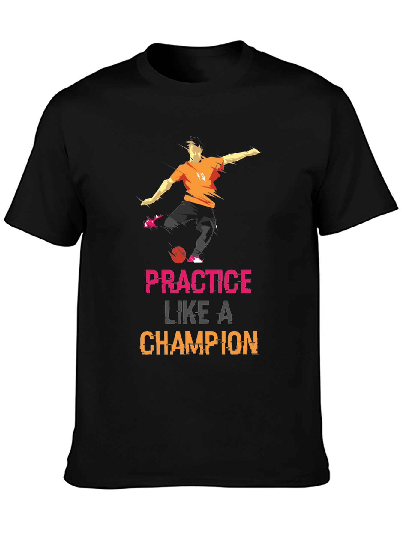 Practice Like A Champion Black Graphic Tee
