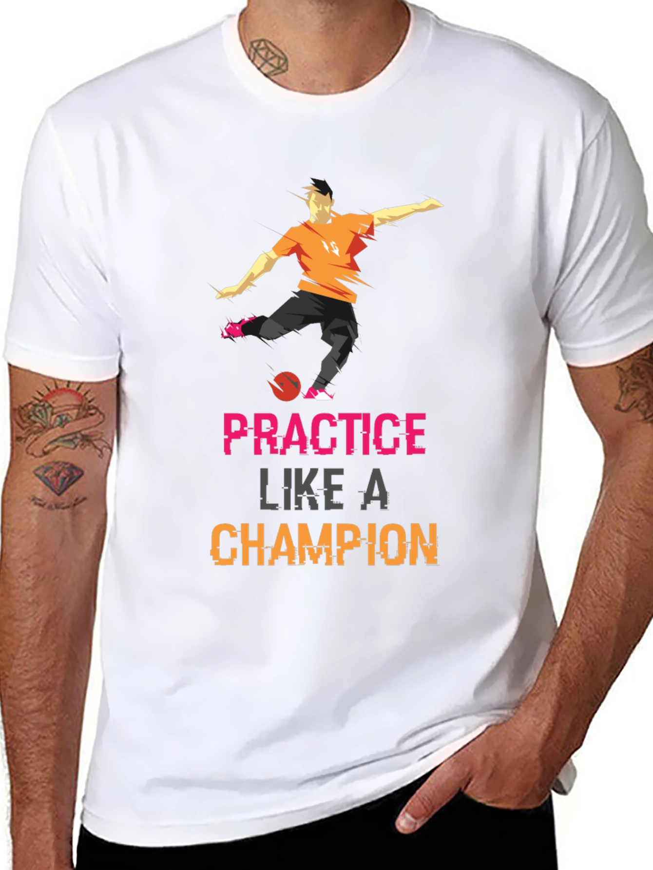 Practice Like A Champion Black Graphic Tee
