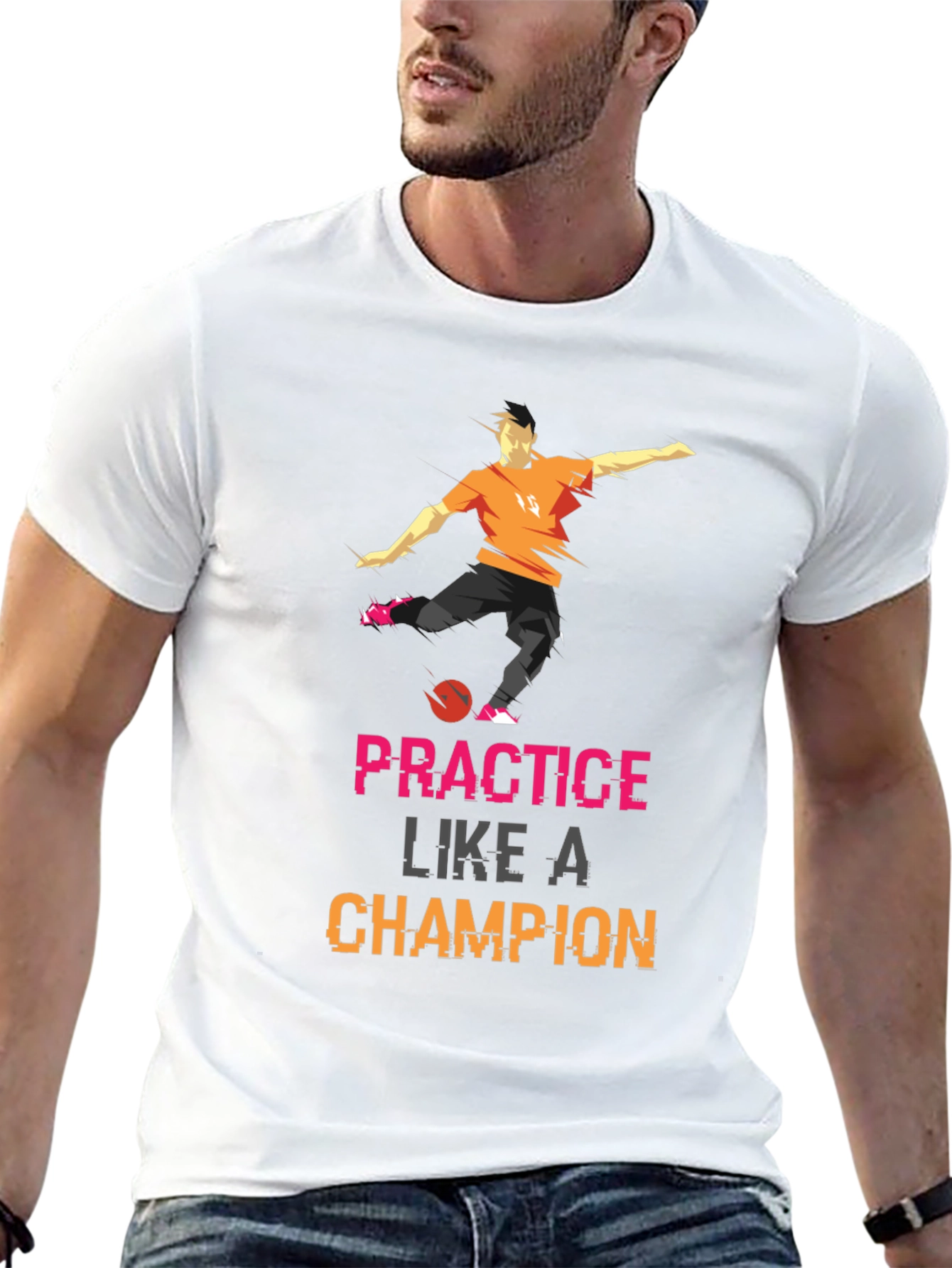 Practice Like A Champion Black Graphic Tee