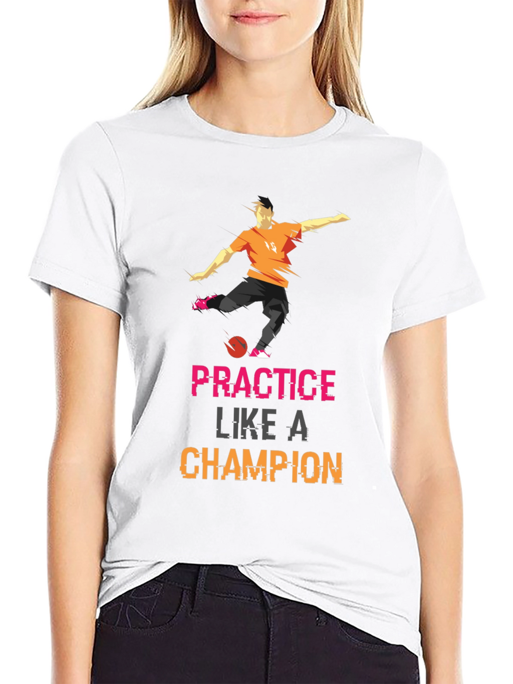 Practice Like A Champion Black Graphic Tee