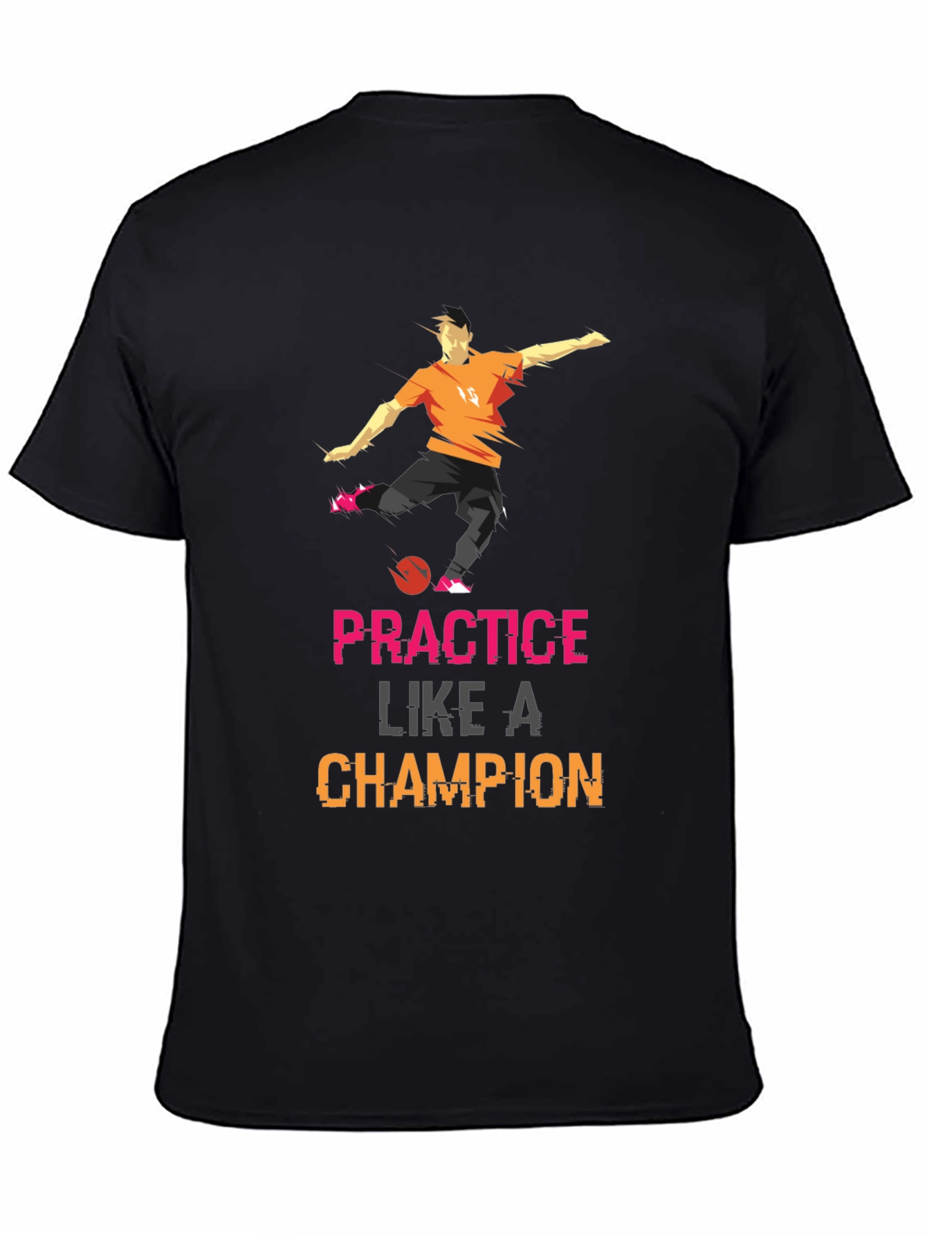 Practice Like A Champion Black Graphic Tee