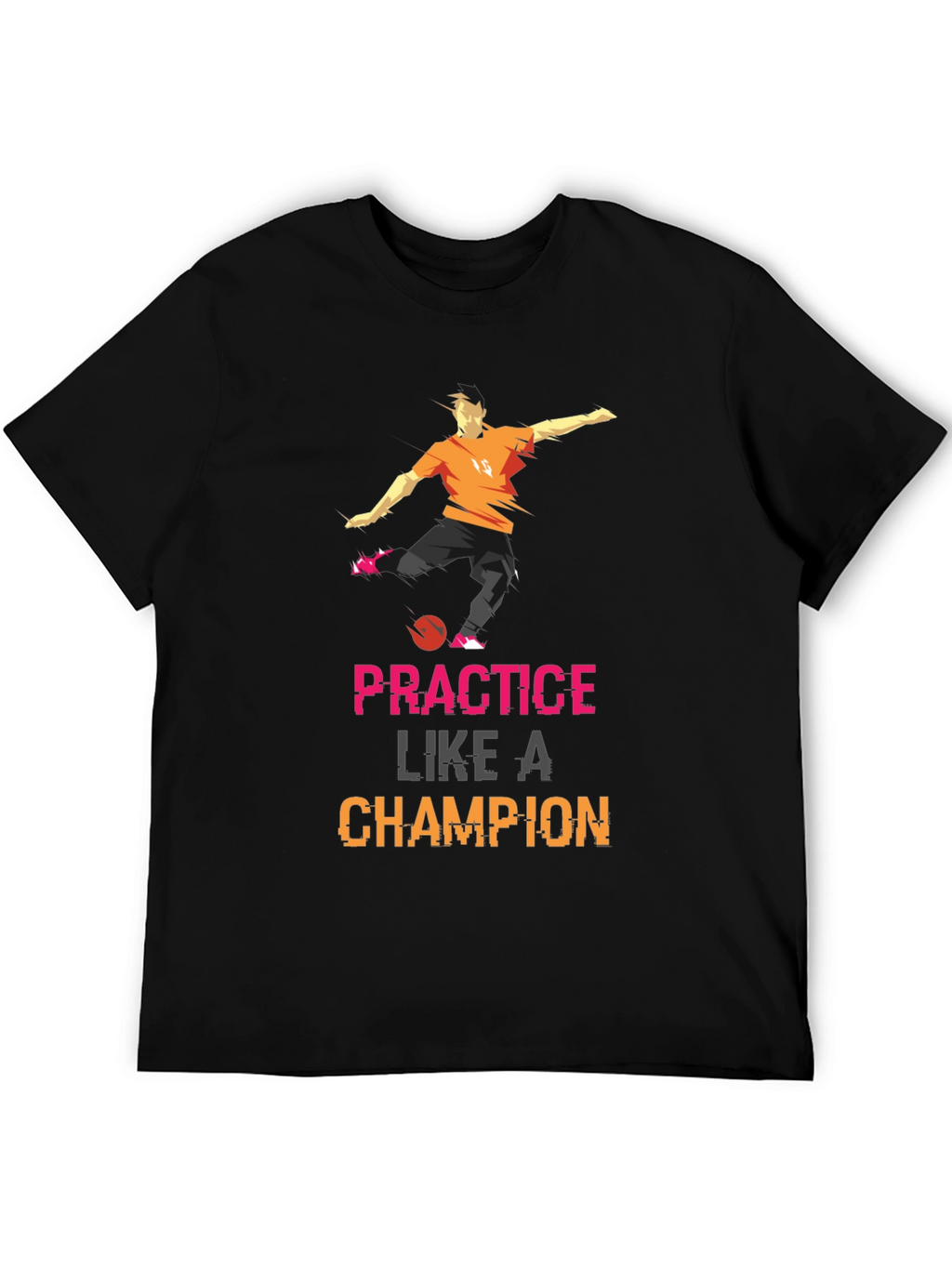 Practice Like A Champion Black Graphic Tee