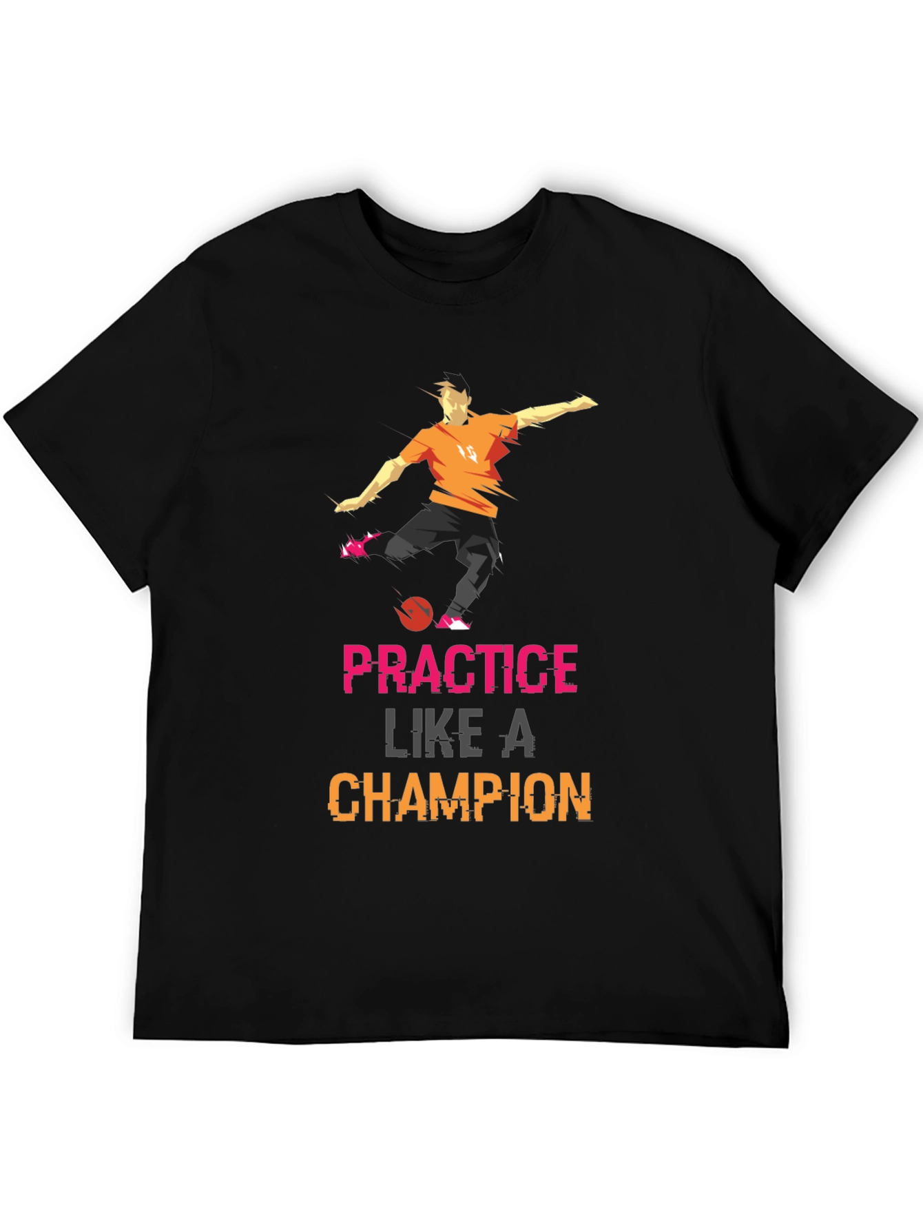 Practice Like A Champion Black Graphic Tee
