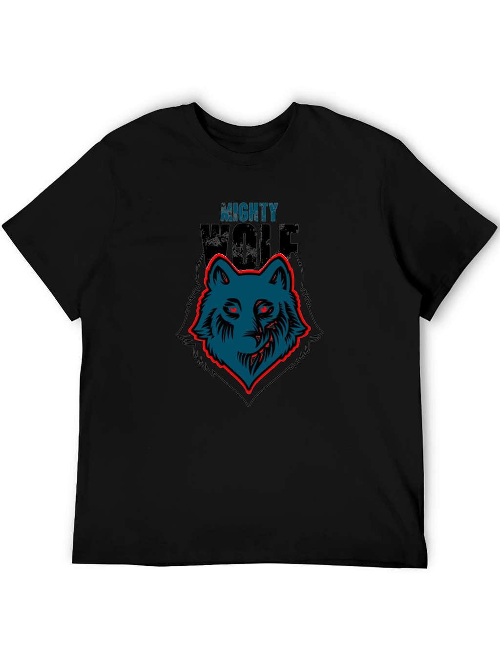 Mighty Wolf Graphic Tee - Black T-Shirt
