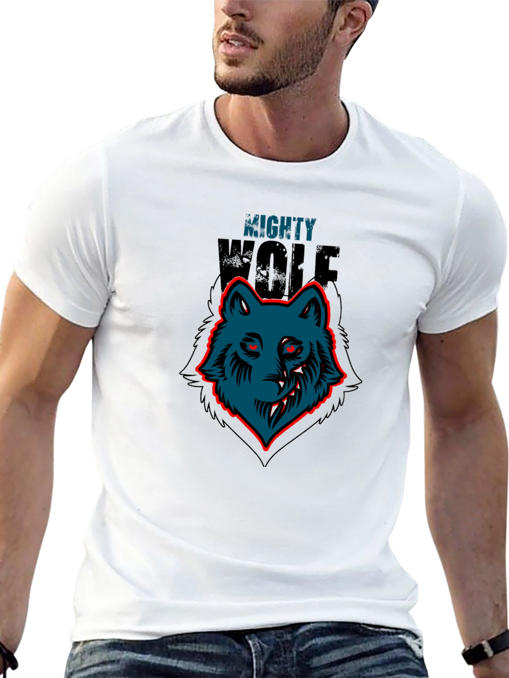 Mighty Wolf Graphic Tee - Black T-Shirt