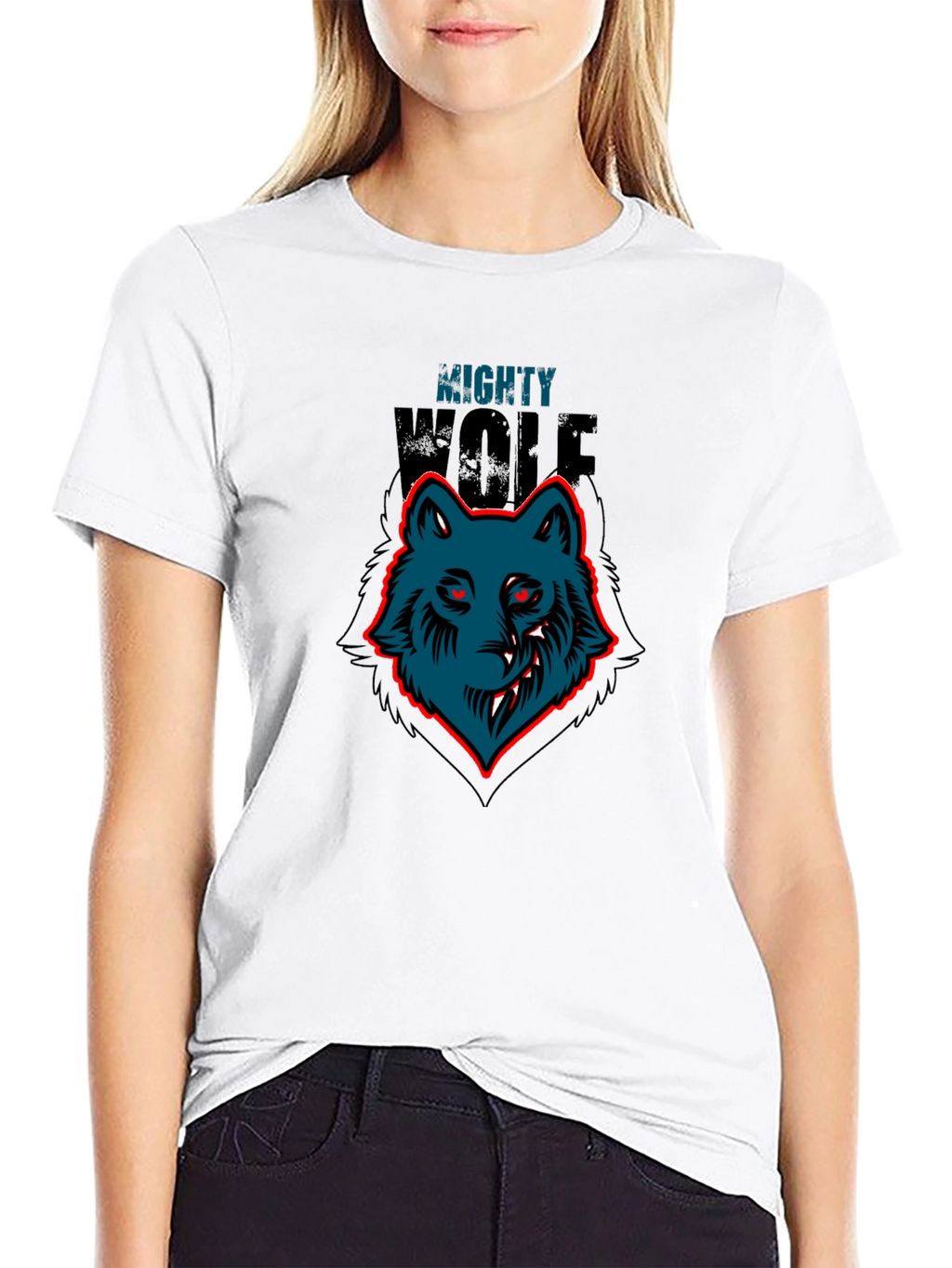 Mighty Wolf Graphic Tee - Black T-Shirt