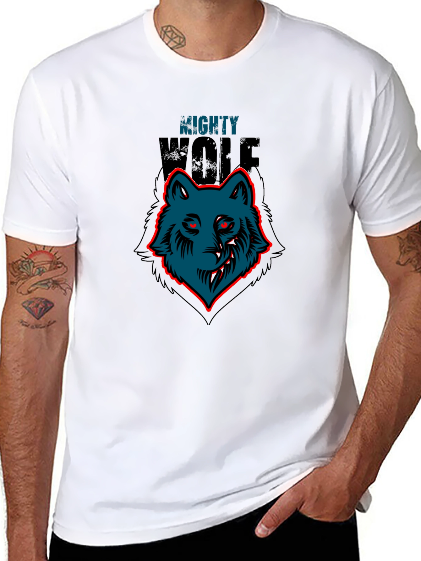 Mighty Wolf Graphic Tee - Black T-Shirt