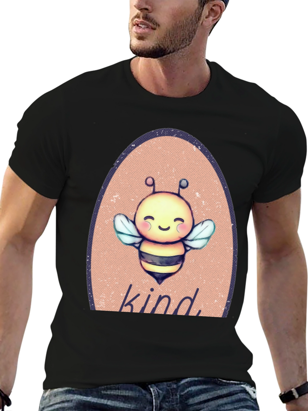 Bee Kind T-Shirt - Cute Cartoon Bee Design
