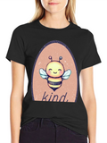 Bee Kind T-Shirt - Cute Cartoon Bee Design