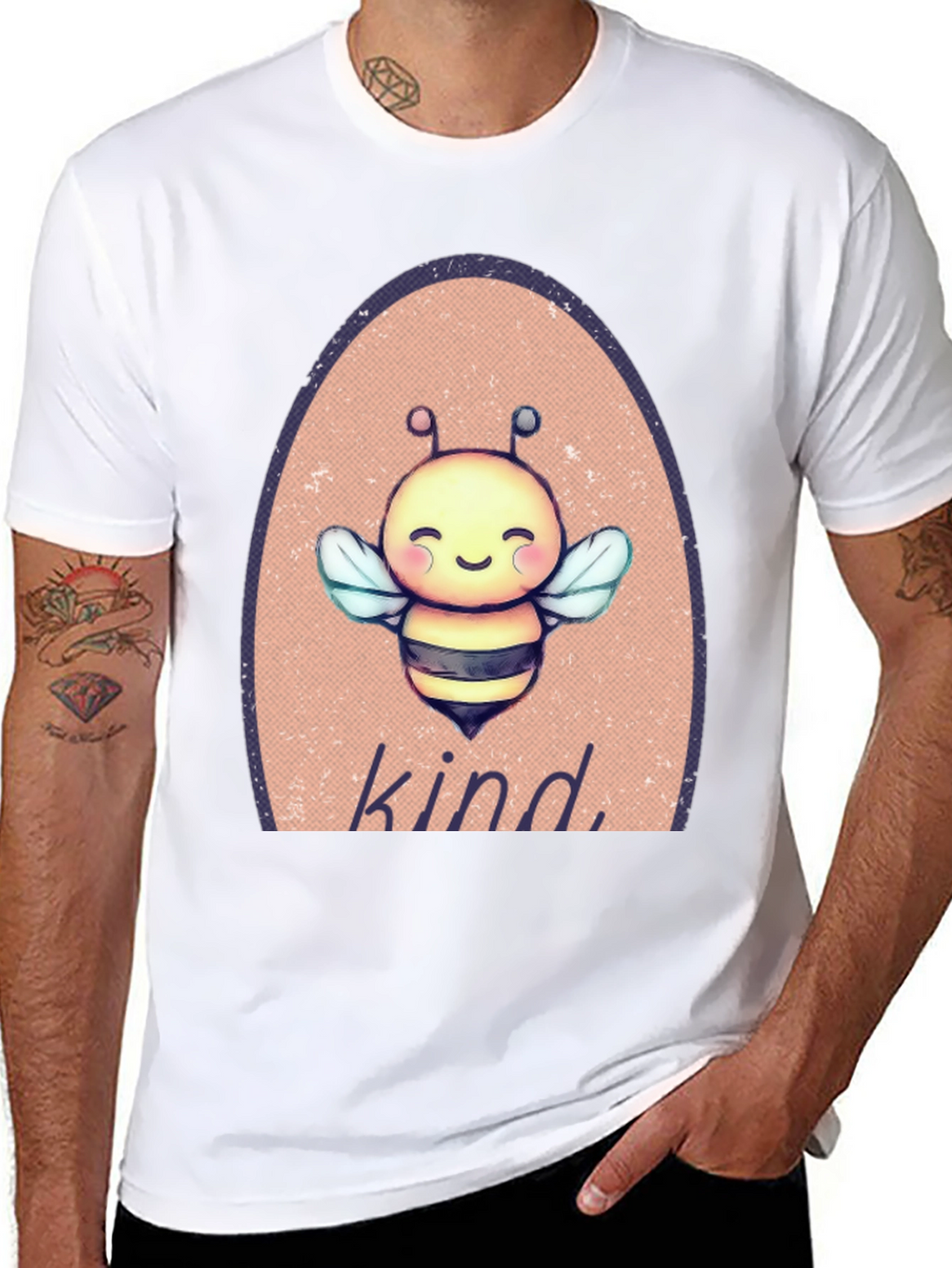 Bee Kind T-Shirt - Cute Cartoon Bee Design