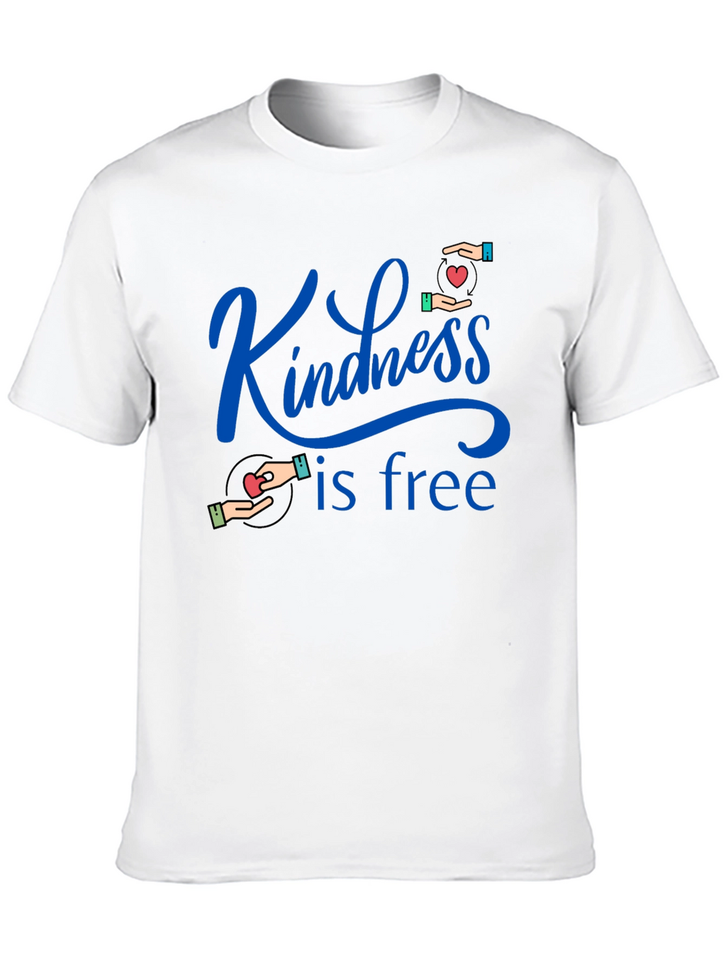 Kindness is Free Graphic Tee - Black Cotton T-Shirt