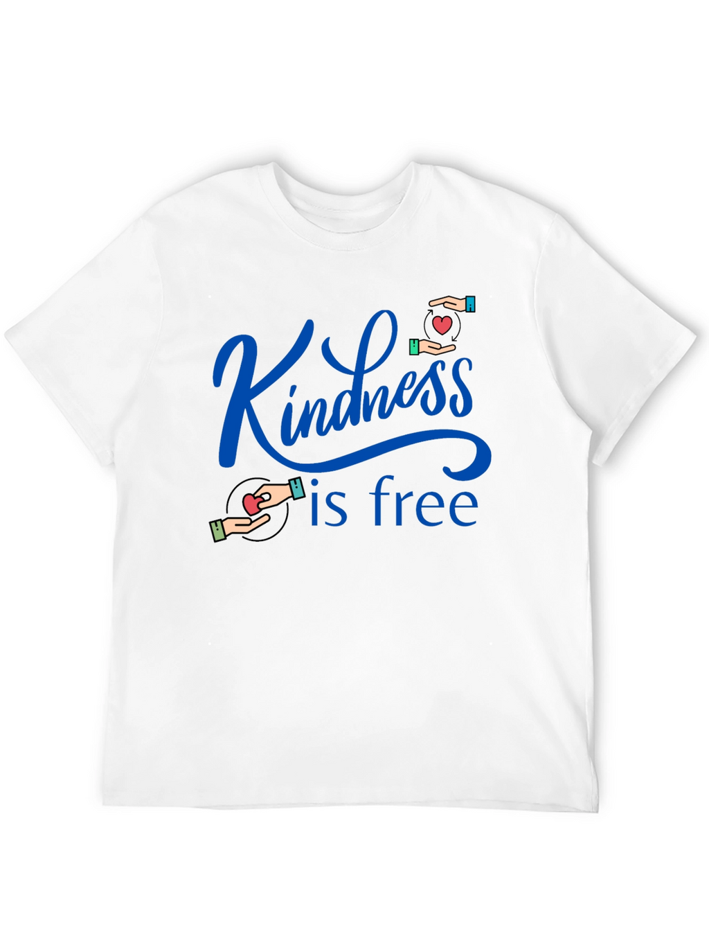 Kindness is Free Graphic Tee - Black Cotton T-Shirt