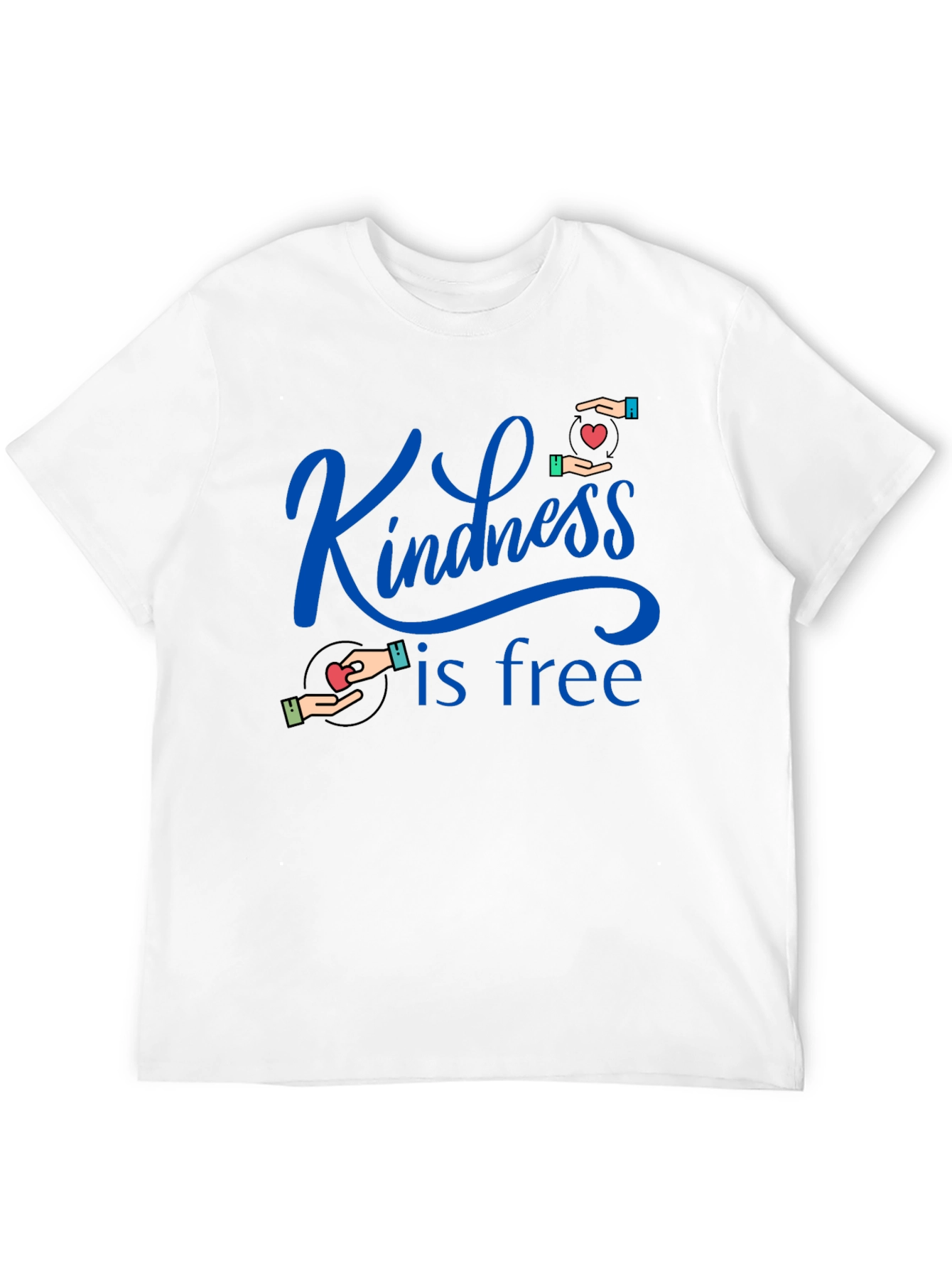 Kindness is Free Graphic Tee - Black Cotton T-Shirt