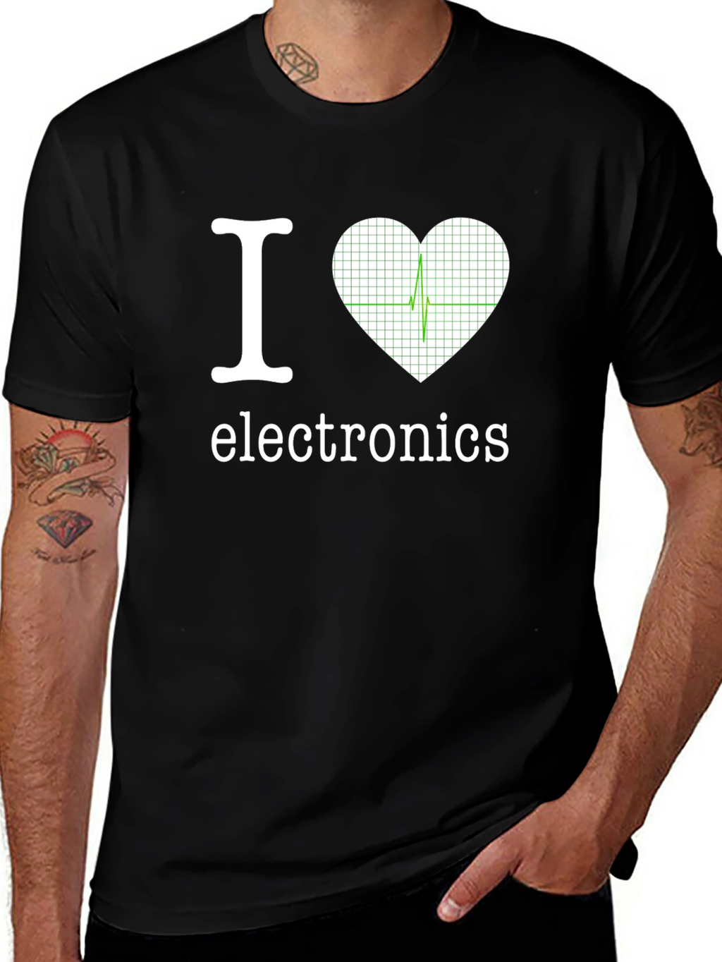 I Heart Electronics T-Shirt - Cool Geek Design