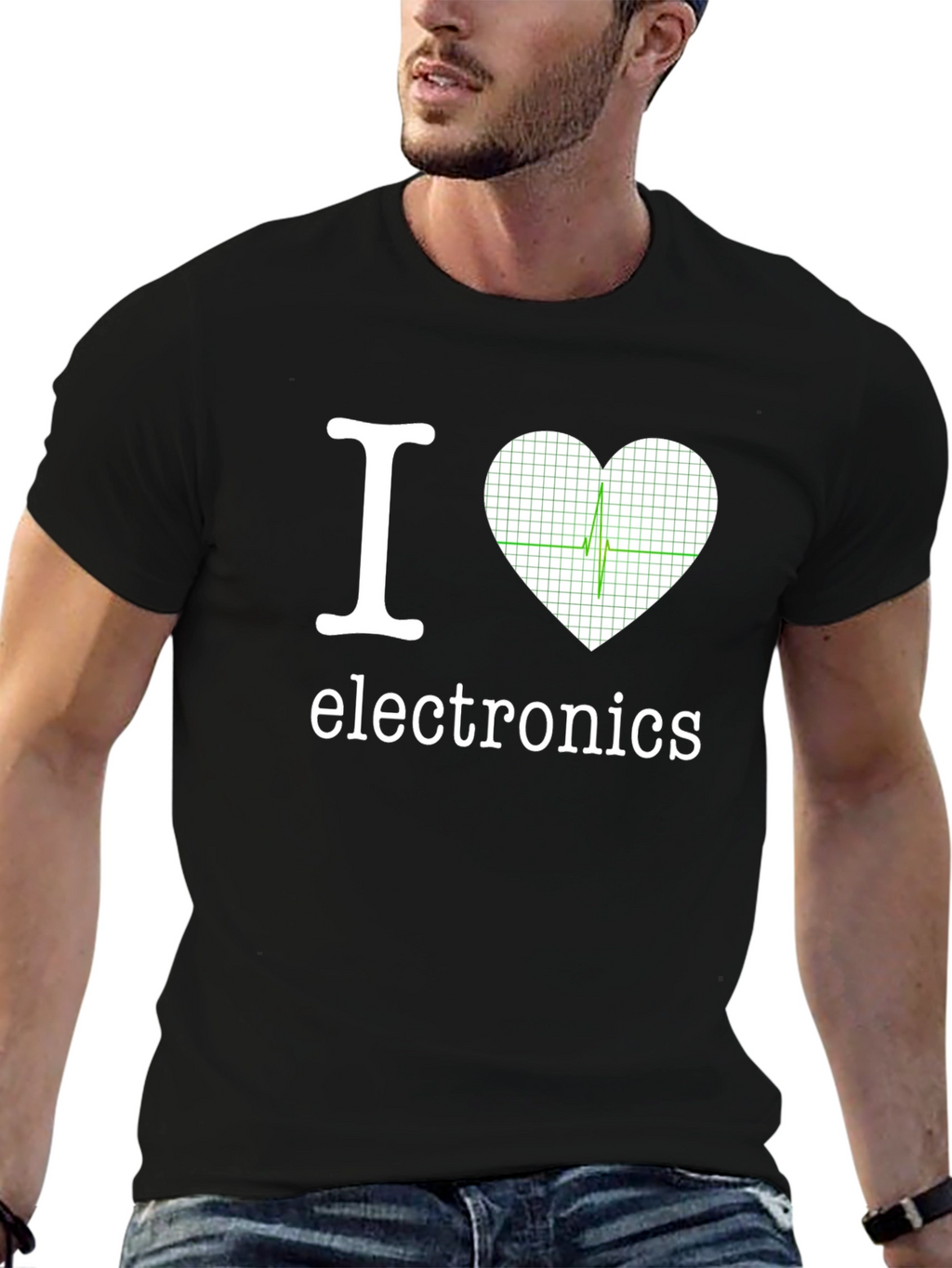 I Heart Electronics T-Shirt - Cool Geek Design