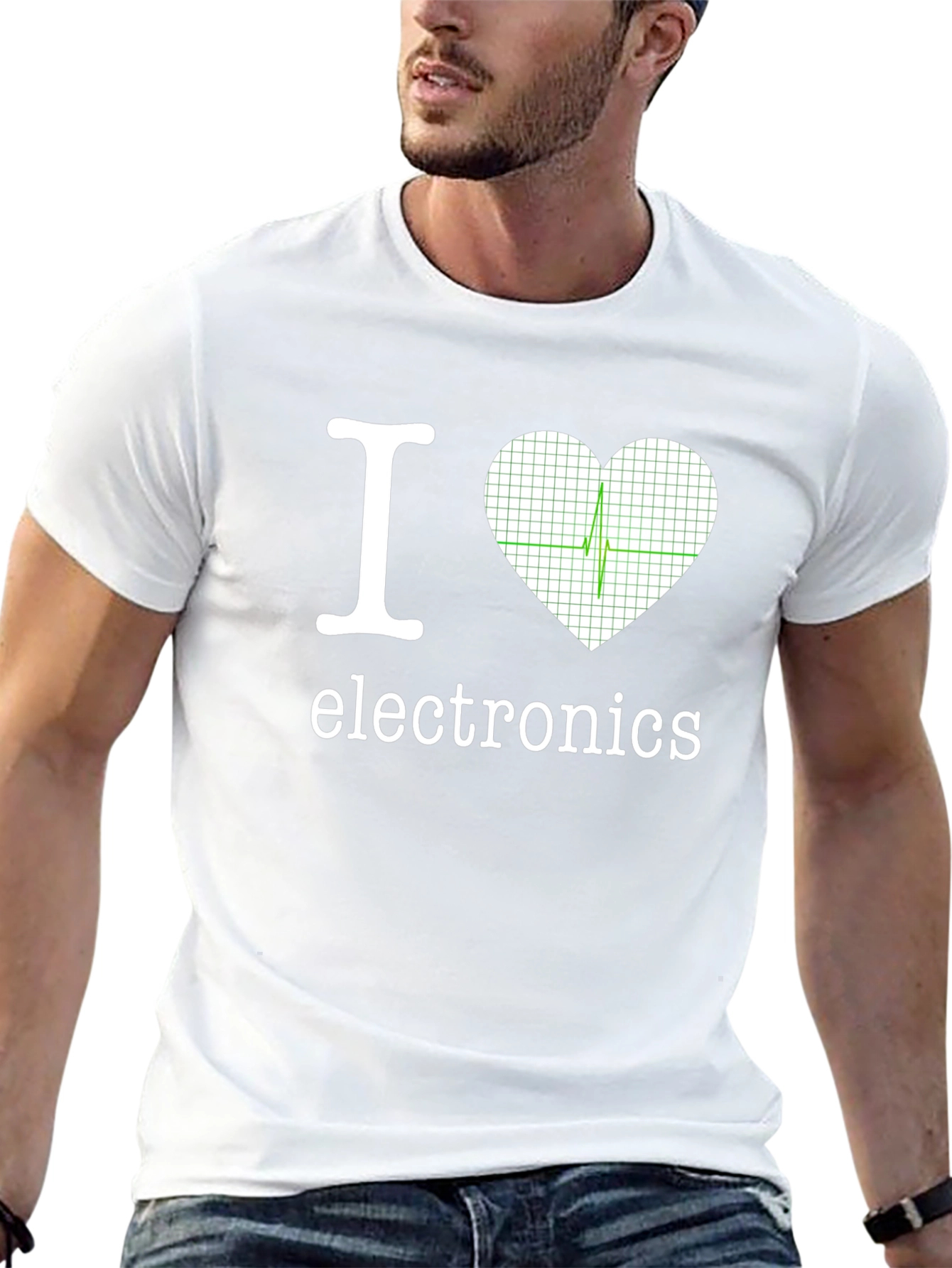 I Heart Electronics T-Shirt - Cool Geek Design