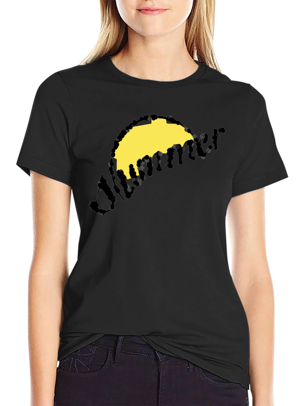 Summer Graphic T-Shirt - Black