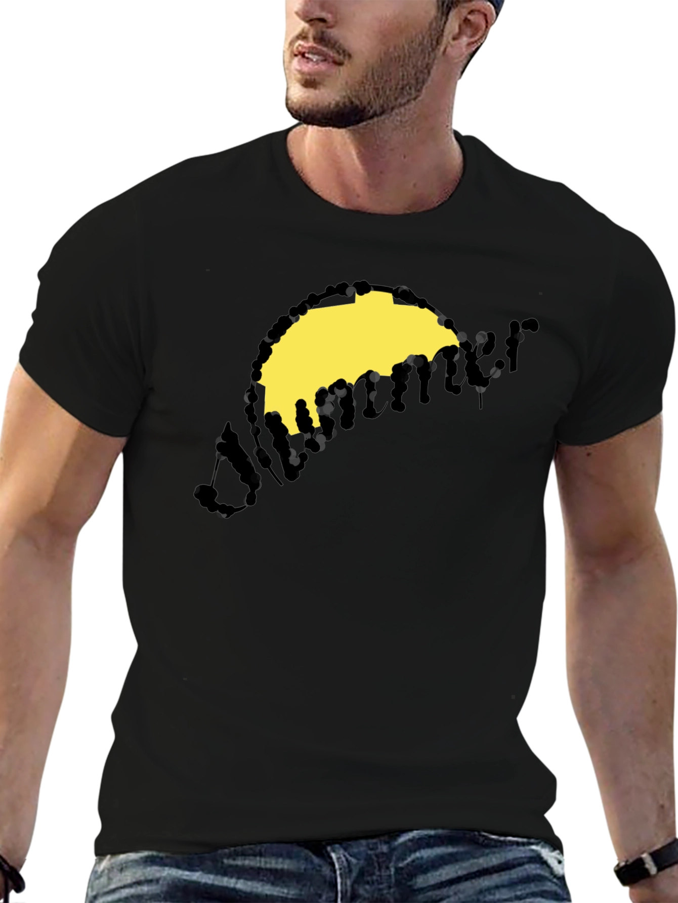 Summer Graphic T-Shirt - Black