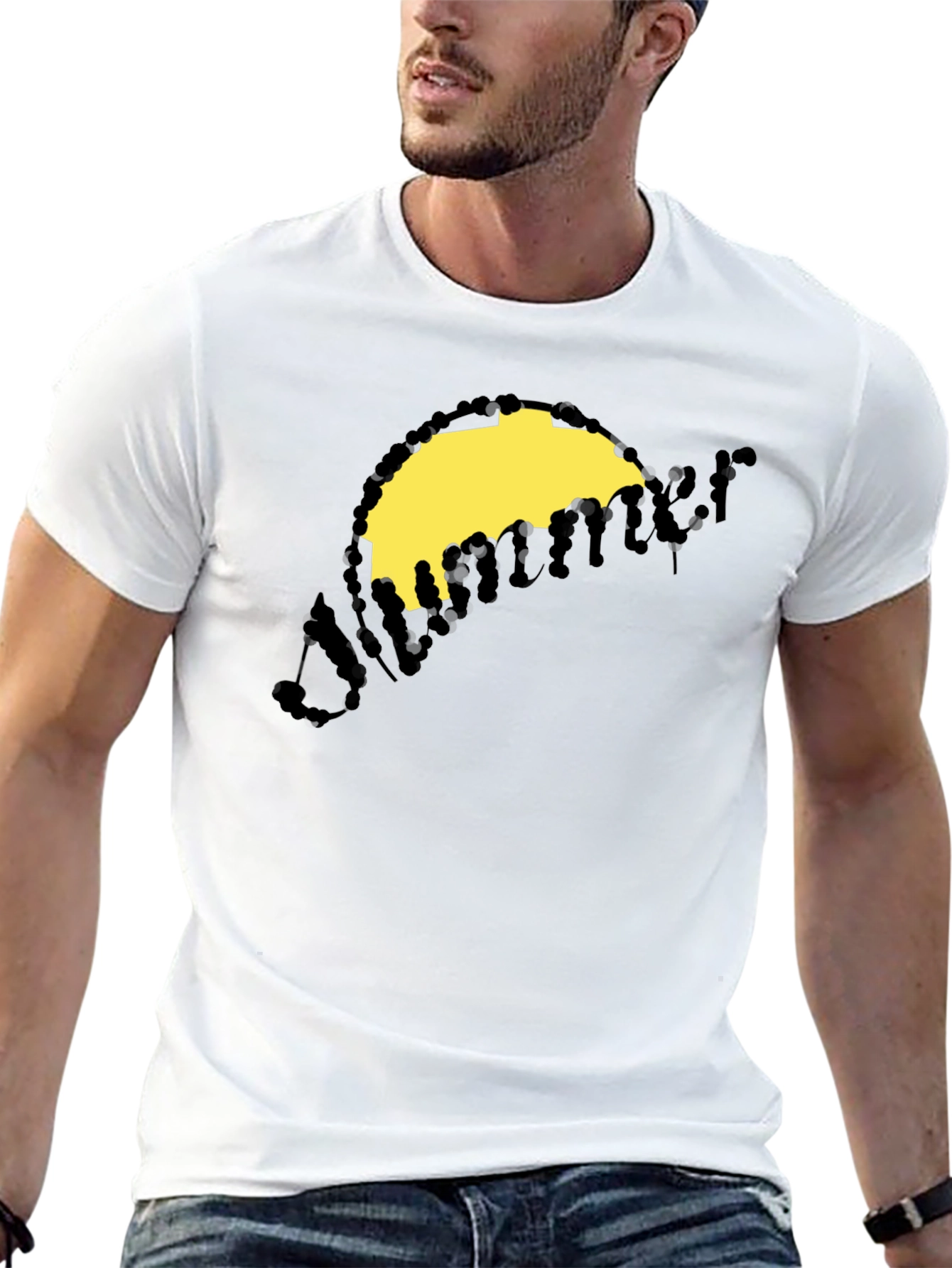 Summer Graphic T-Shirt - Black